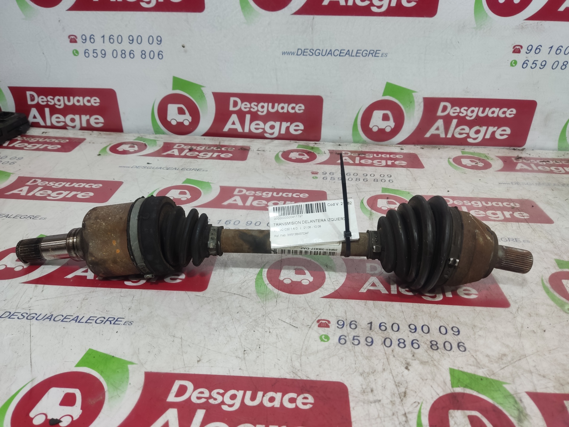 VOLVO C30 1 generation (2006-2013) Arbre de transmission avant gauche 3M513B437DAF 24813130