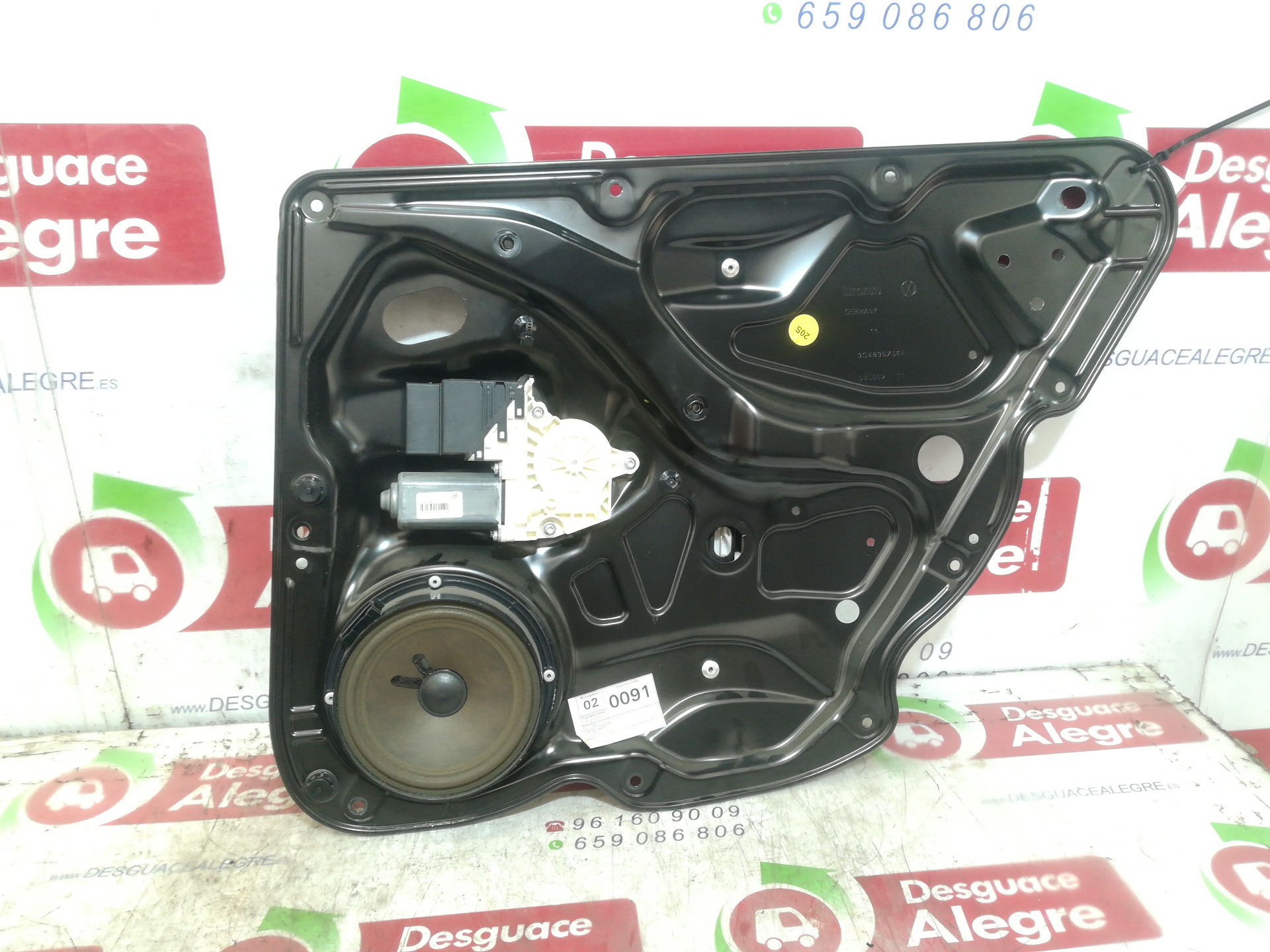 VOLKSWAGEN Passat B6 (2005-2010) Aizmugurējo labo durvju logu pacēlājs 1K0959704F 21955579