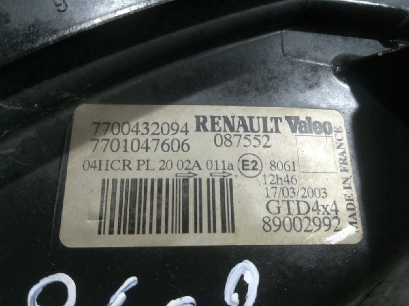 RENAULT Scenic 1 generation (1996-2003) Front Left Headlight 7700432094 24795205