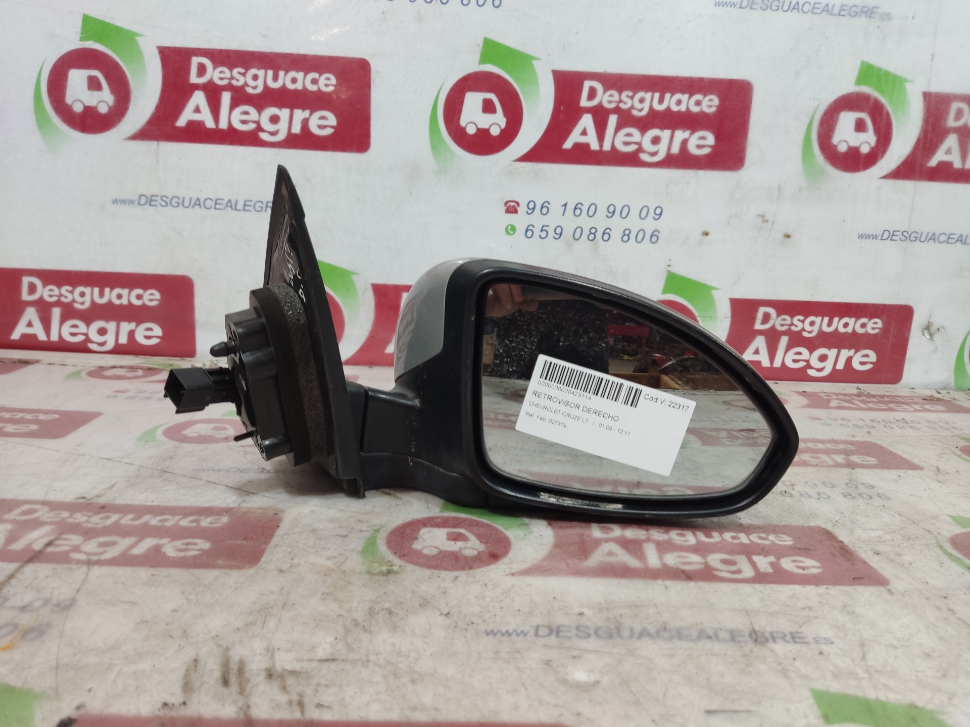 CHEVROLET Cruze 1 generation (2009-2015) Right Side Wing Mirror 027379 24859580