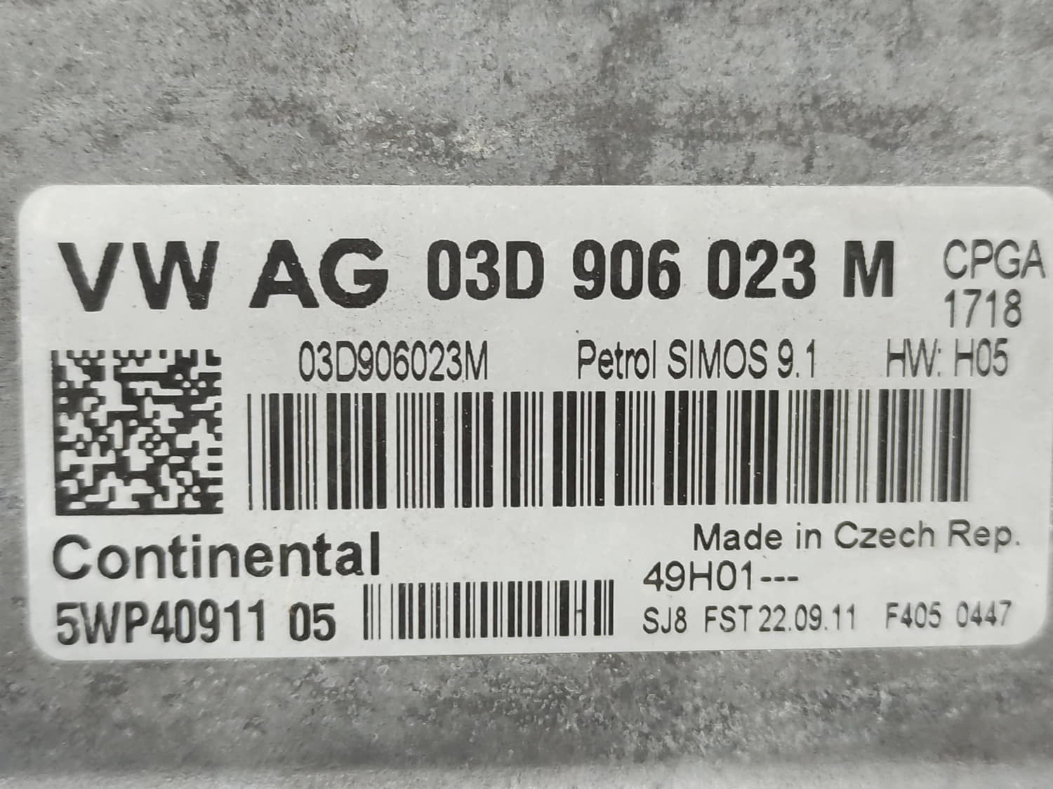 SKODA Fabia 2 generation  (2010-2014) Calculateur d'unité de commande du moteur 03D906023M 24807521