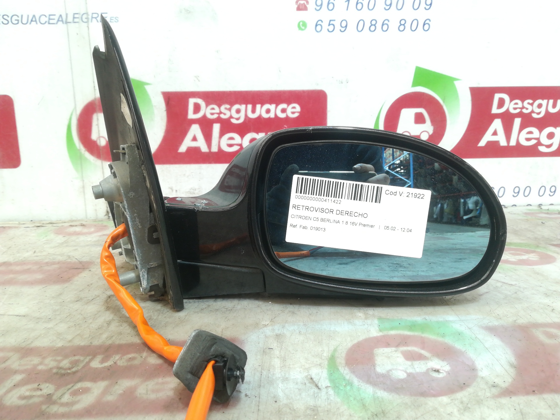 CITROËN C5 1 generation (2001-2008) Right Side Wing Mirror 019013 24811940