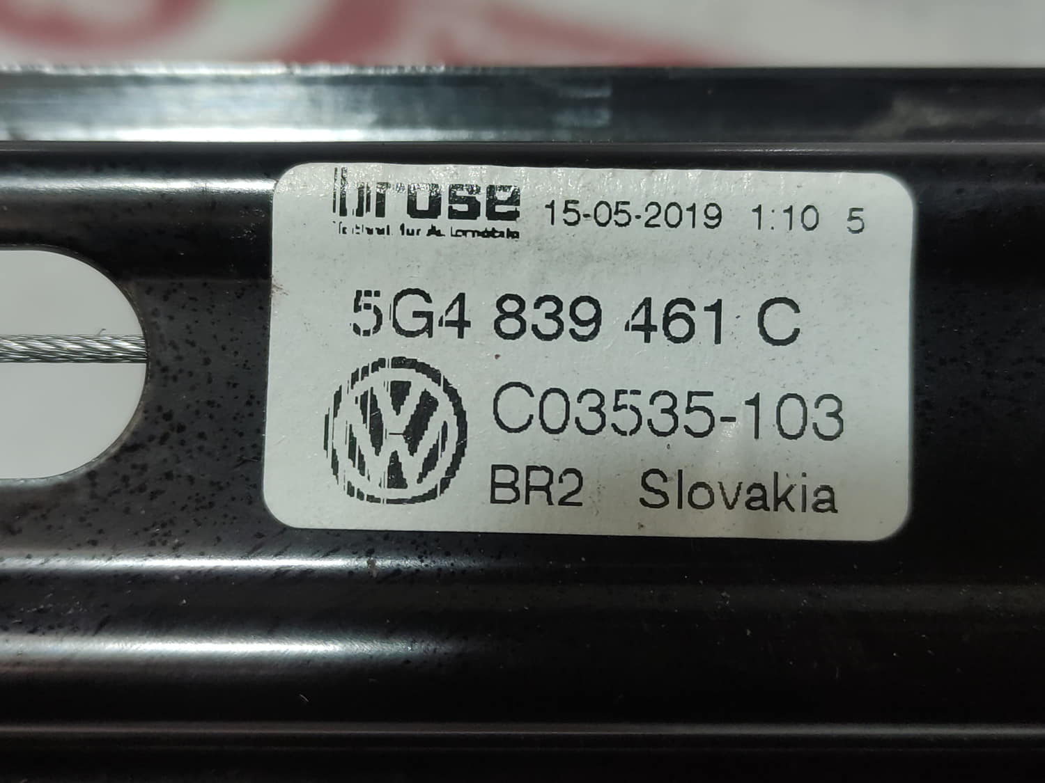 VOLKSWAGEN Golf 7 generation (2012-2024) Ridicator geam ușă dreapta spate 5G4839461C 24802376