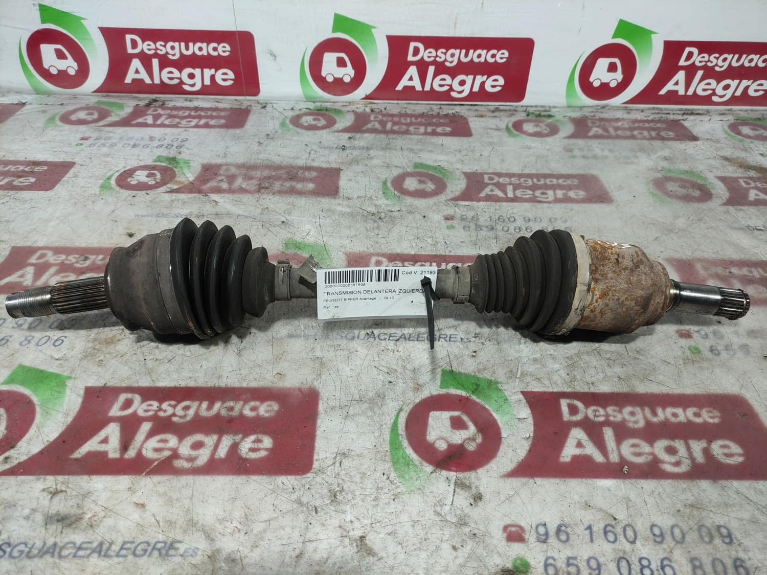 PEUGEOT Bipper 1 generation (2008-2020) Front Left Driveshaft 24806078