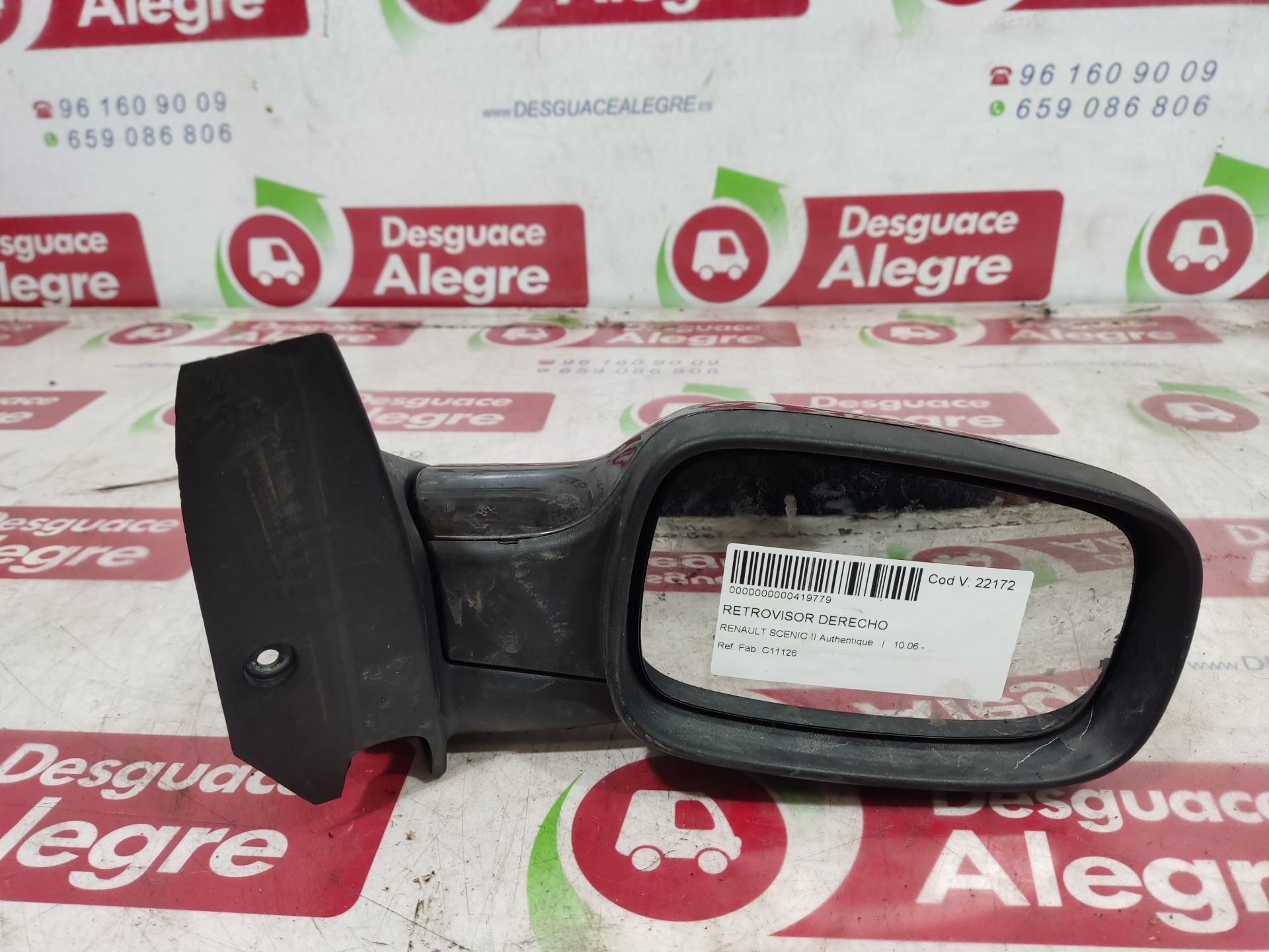 RENAULT Scenic 2 generation (2003-2010) Right Side Wing Mirror C11126 24859103