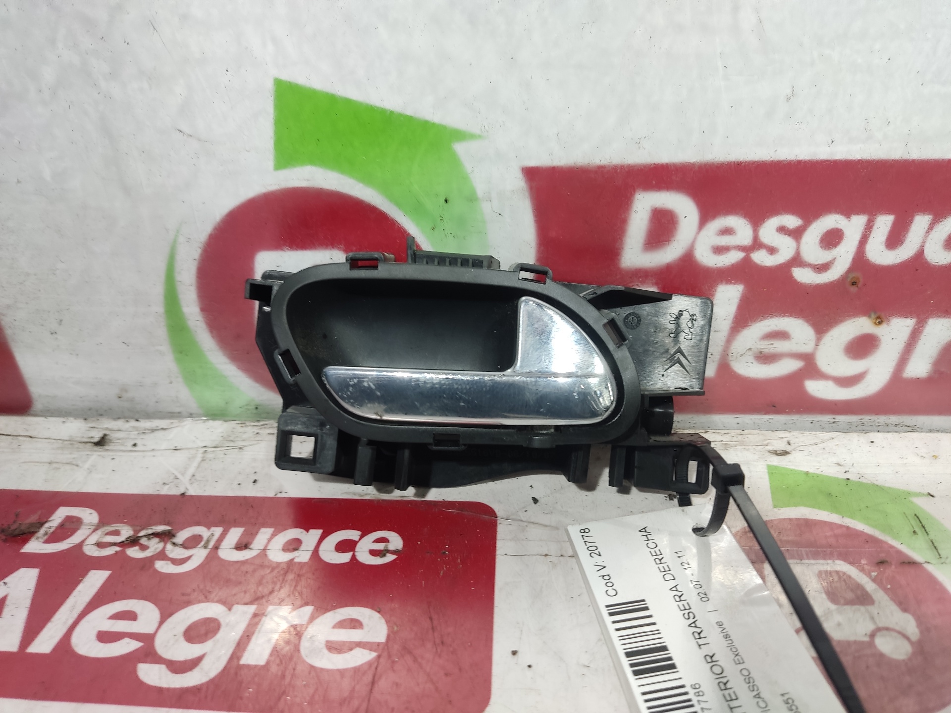 CITROËN C4 Picasso 1 generation (2006-2013) Højre bagerste indvendige åbningshåndtag 9655551 24813119