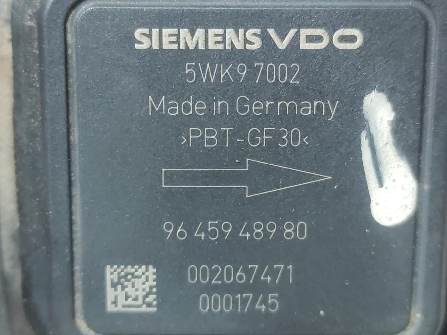 PEUGEOT 407 1 generation (2004-2010) Masseluftstrømsensor MAF 9645948980 24805839