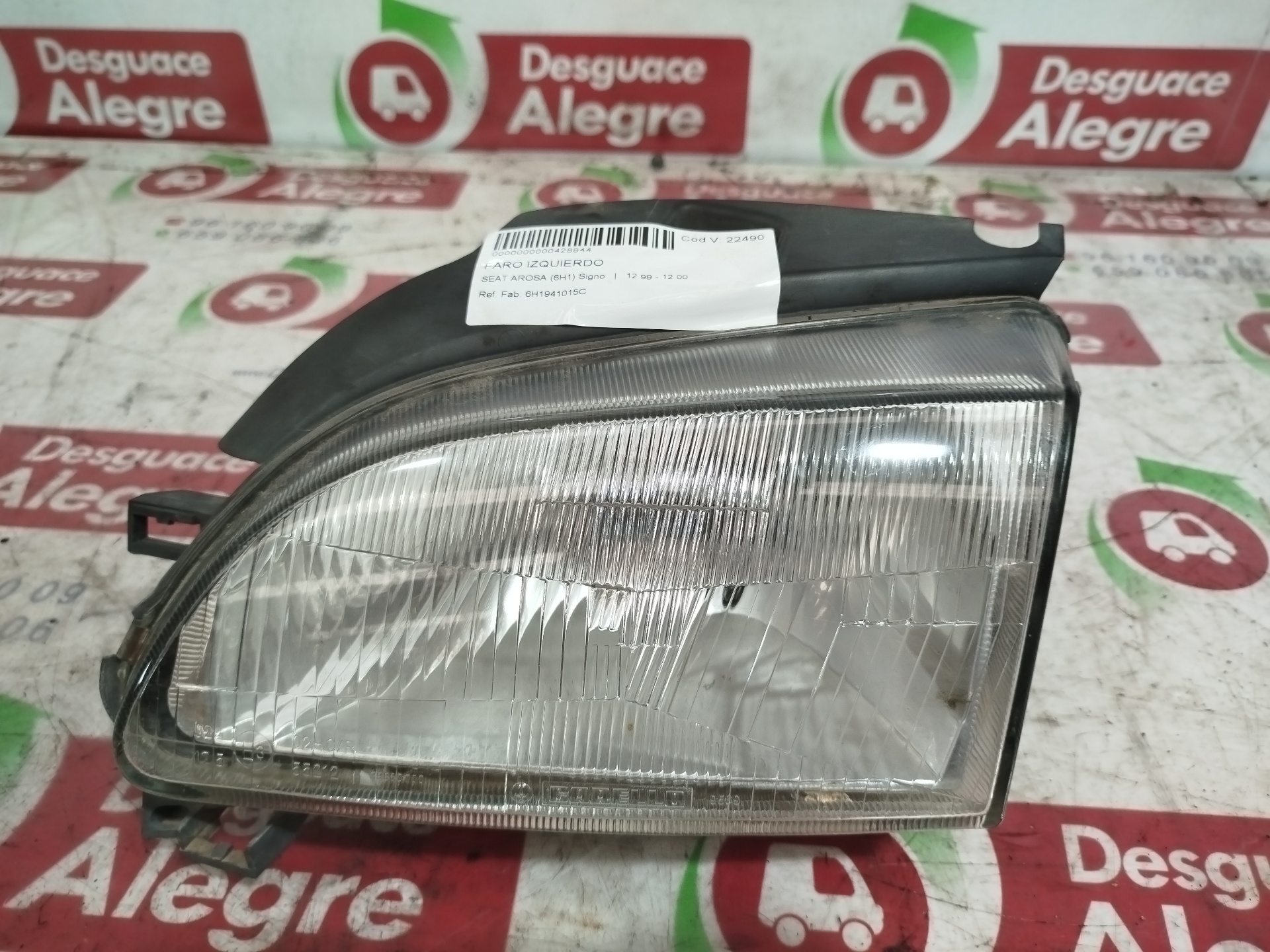 SEAT Arosa 6H (1997-2004) Front Left Headlight 6H1941015C 25991746