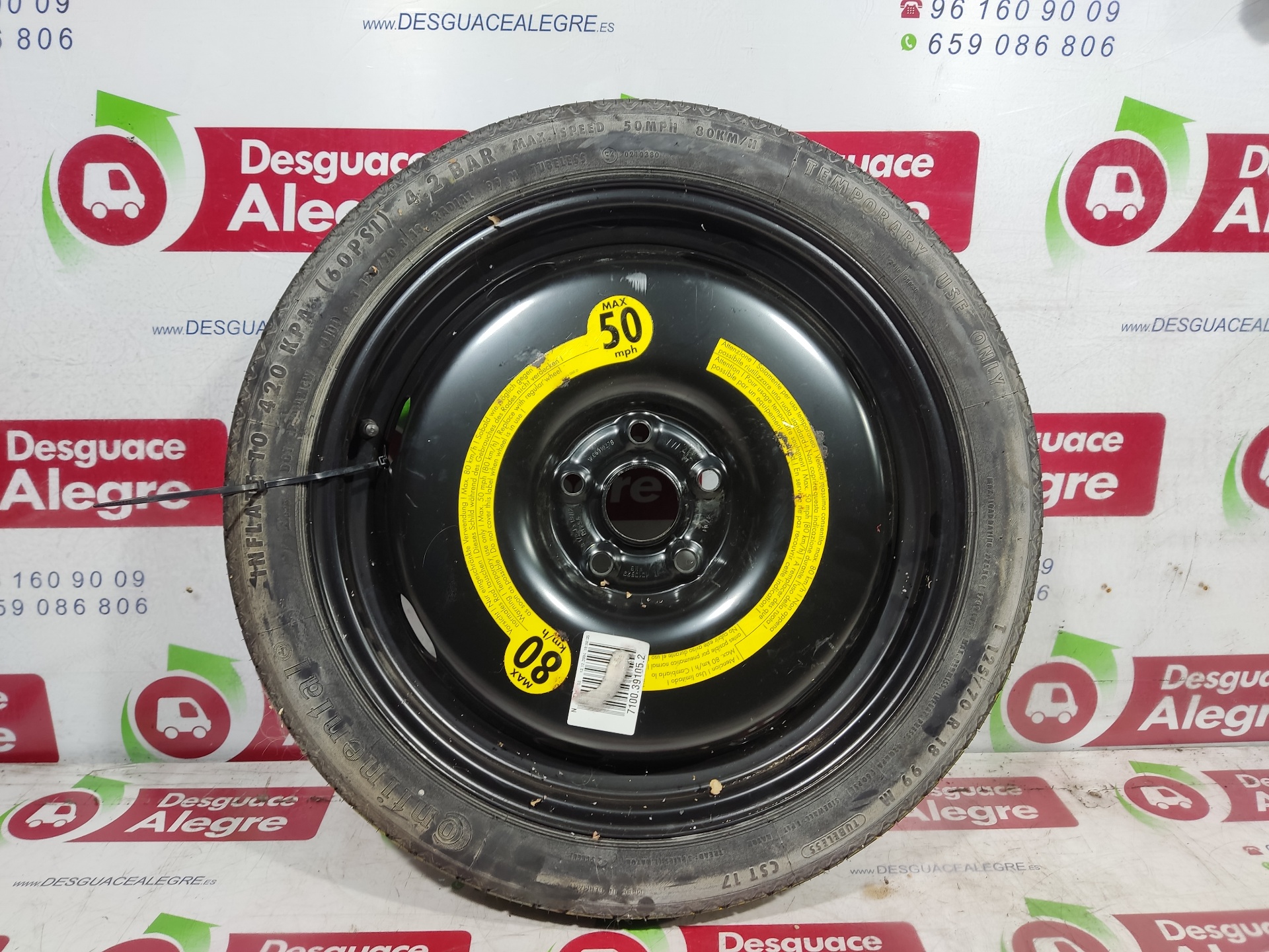 AUDI 5 Series Gran Turismo F07 (2010-2017) Roată de rezervă 125-70-18 24813171