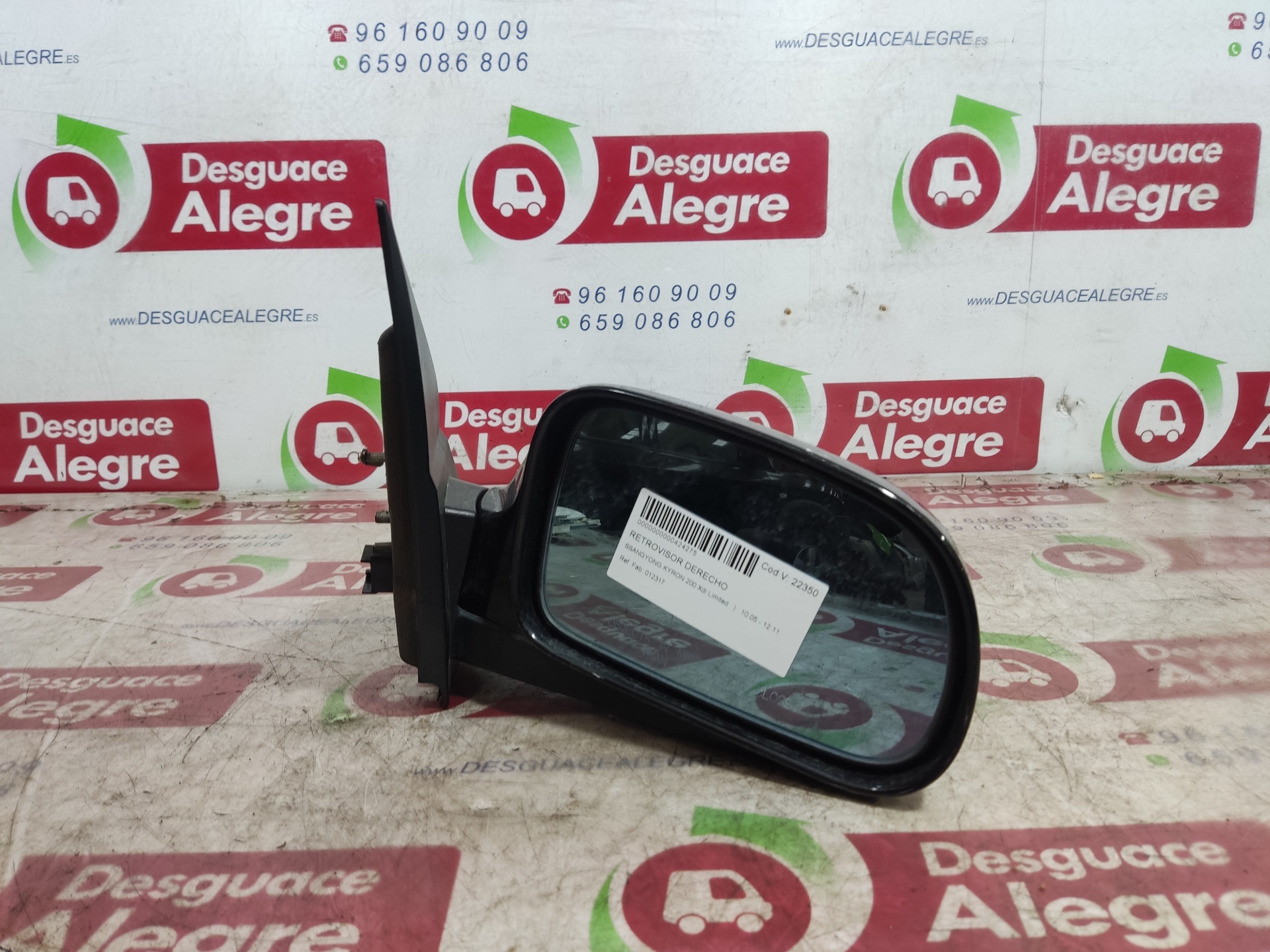 SSANGYONG Kyron 1 generation (2005-2015) Right Side Wing Mirror 012317 24814121
