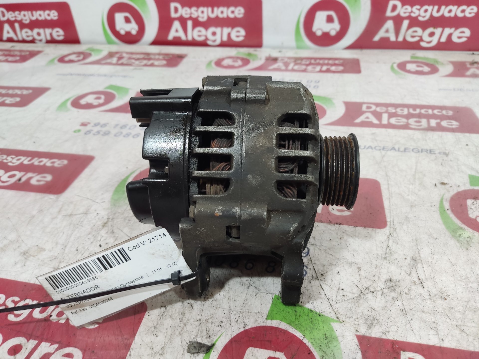 VOLKSWAGEN Polo 4 generation (2001-2009) Alternator 03D903025E 24813546