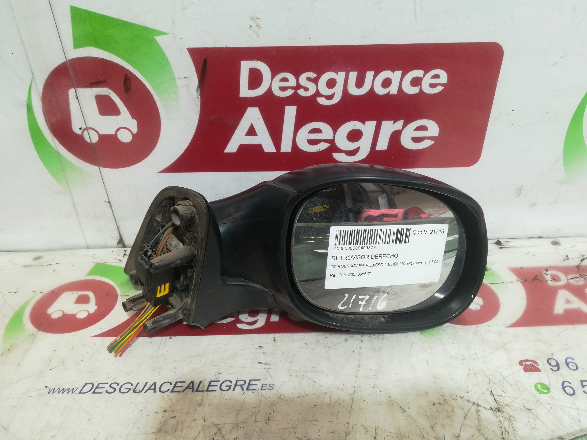 CITROËN Xsara Picasso 1 generation (1999-2010) Right Side Wing Mirror 96570955XT 24810264