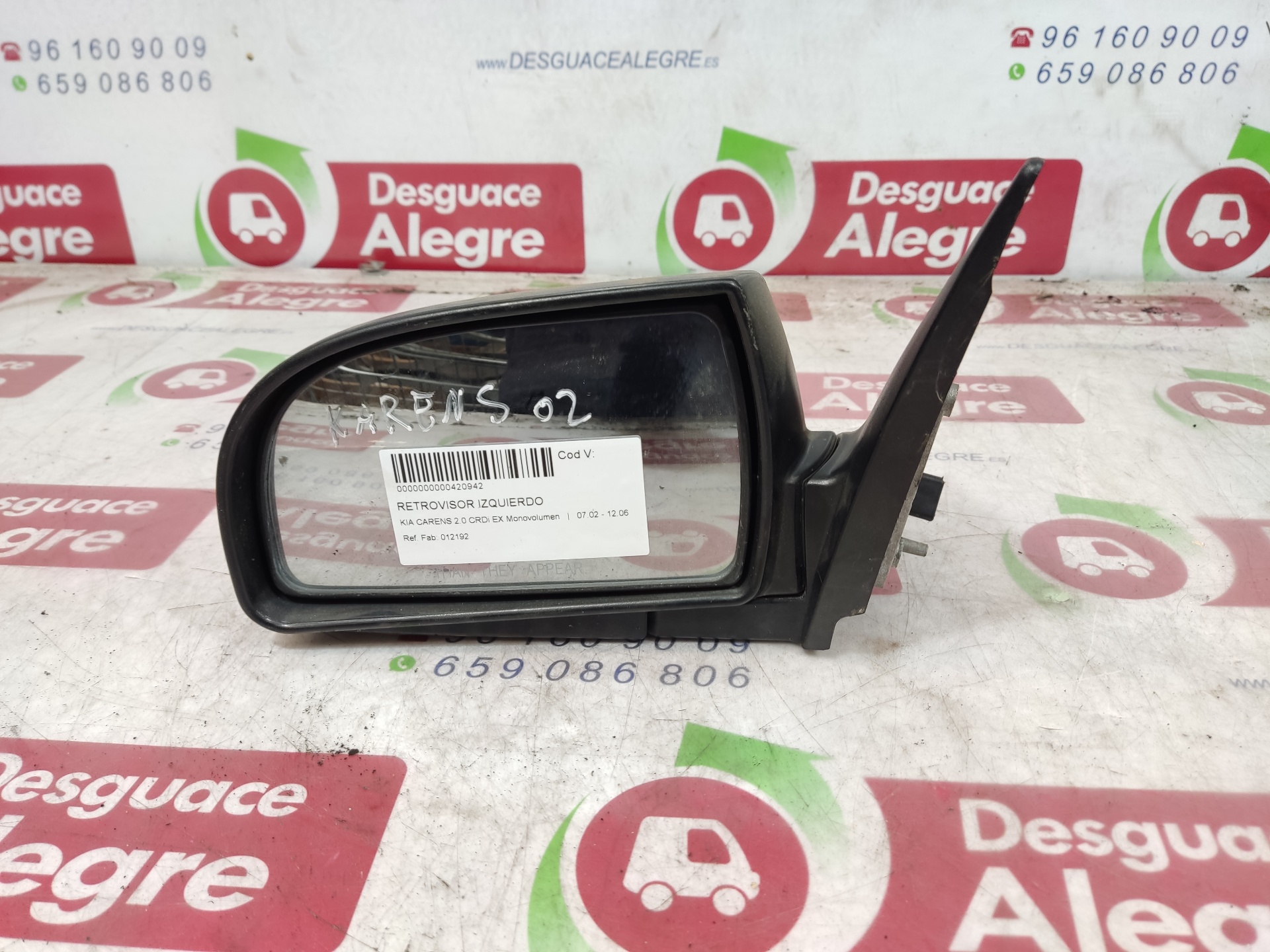 KIA Carens 2 generation (2002-2006) Left Side Wing Mirror 012192 24813791