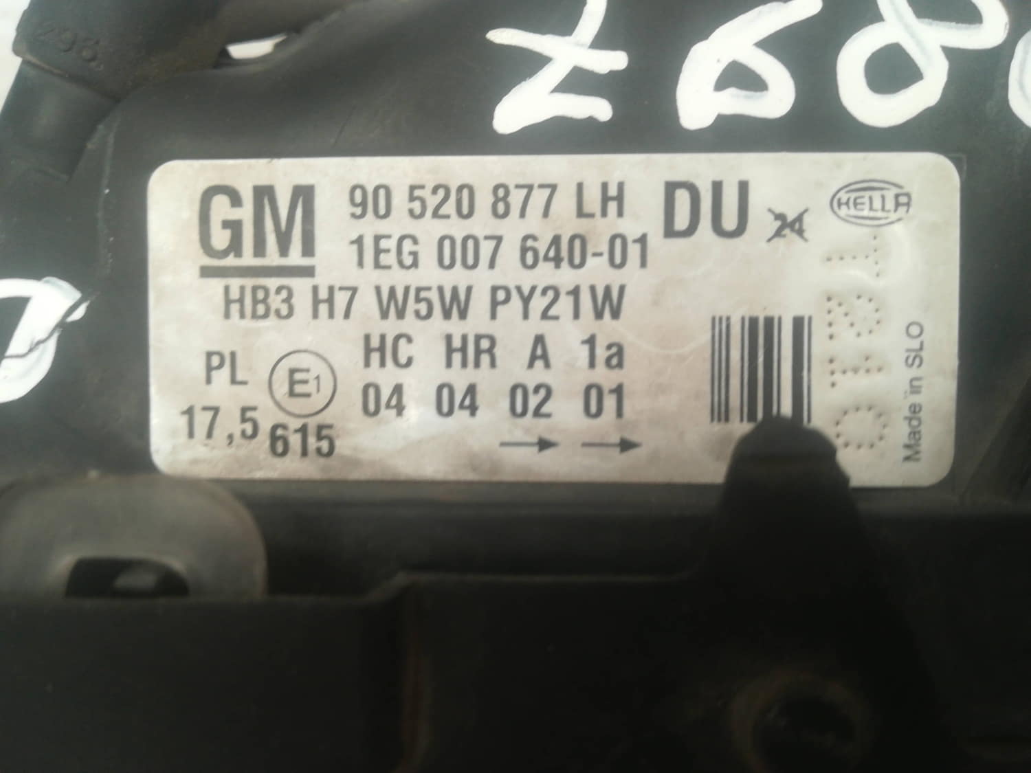 OPEL Astra G (1998-2009) Bal első fényszóró 90520877LH 24803393