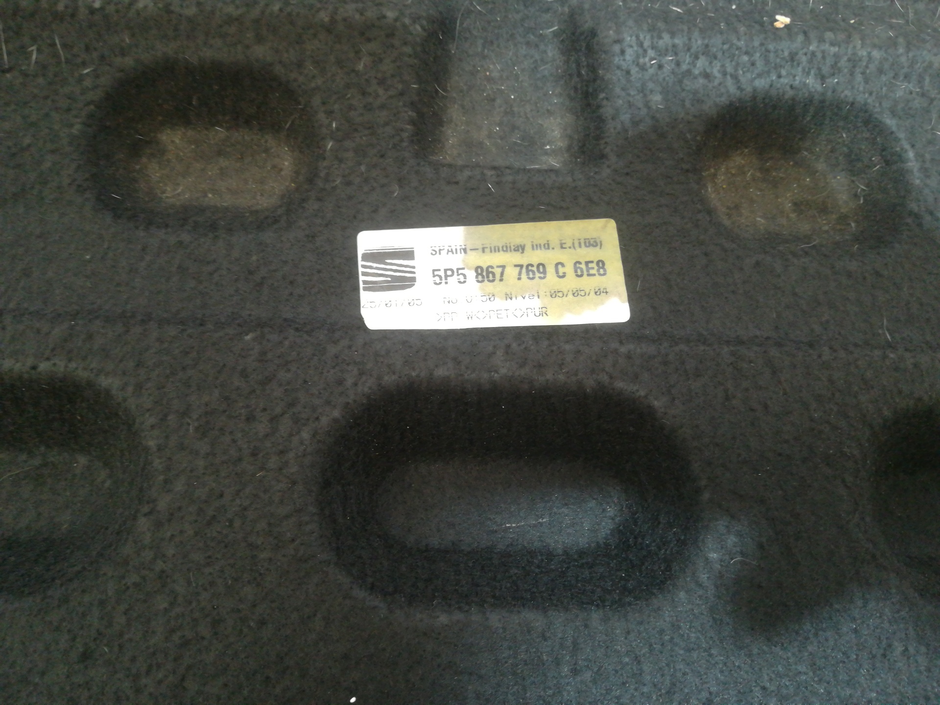 SEAT Toledo 3 generation (2004-2010) Rear Parcel Shelf 5P5867769C 24814167