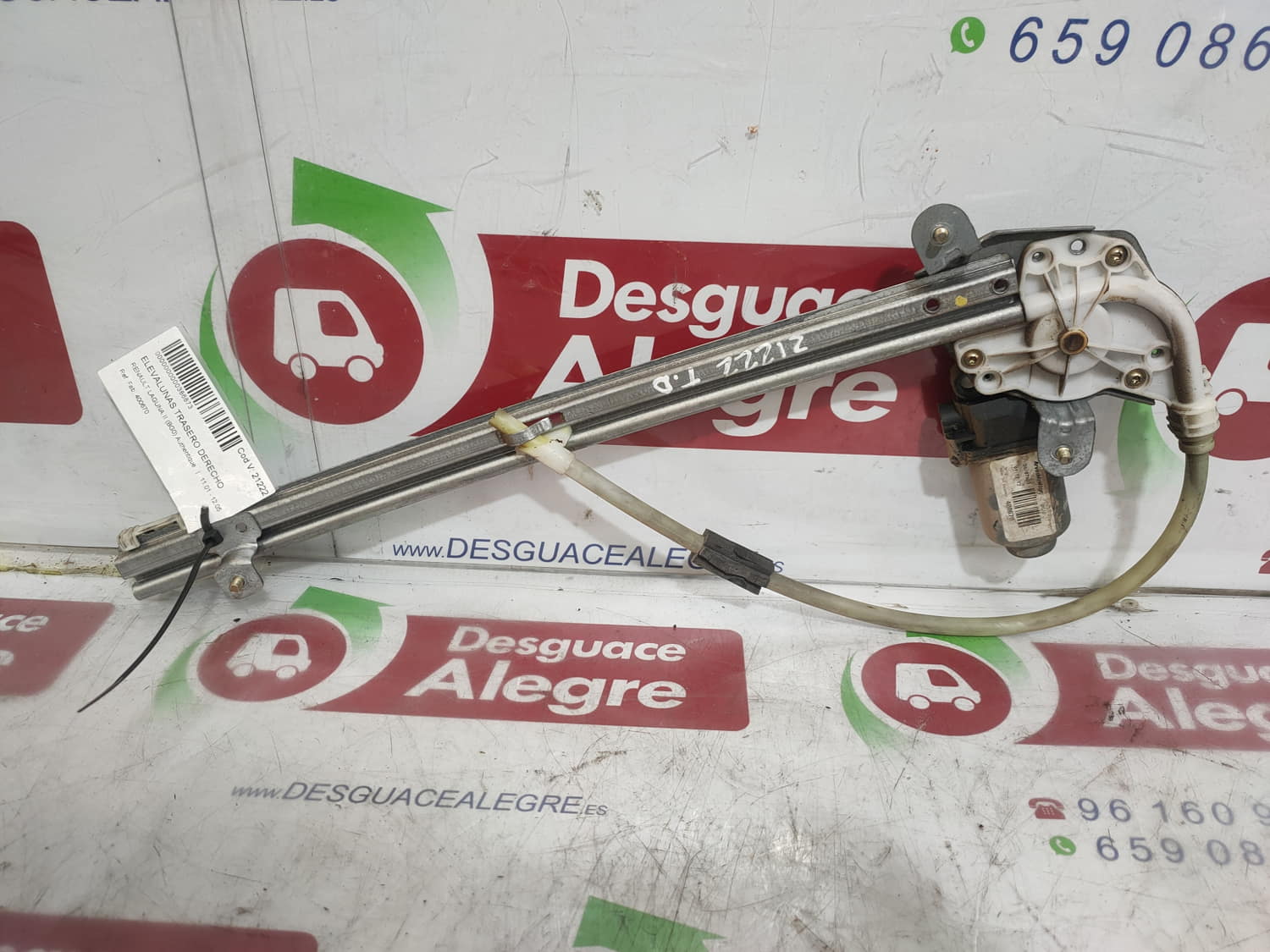 RENAULT Laguna 2 generation (2001-2007) Regulator de geam ușă dreapta spate 400670 24806402