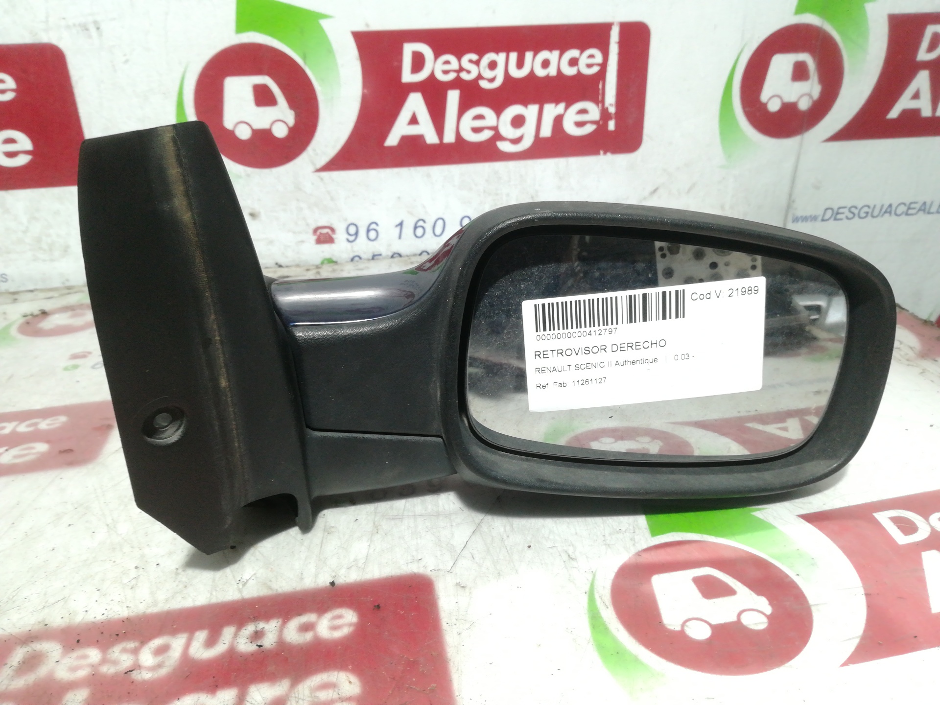 RENAULT Scenic 2 generation (2003-2010) Right Side Wing Mirror 11261127 24812299