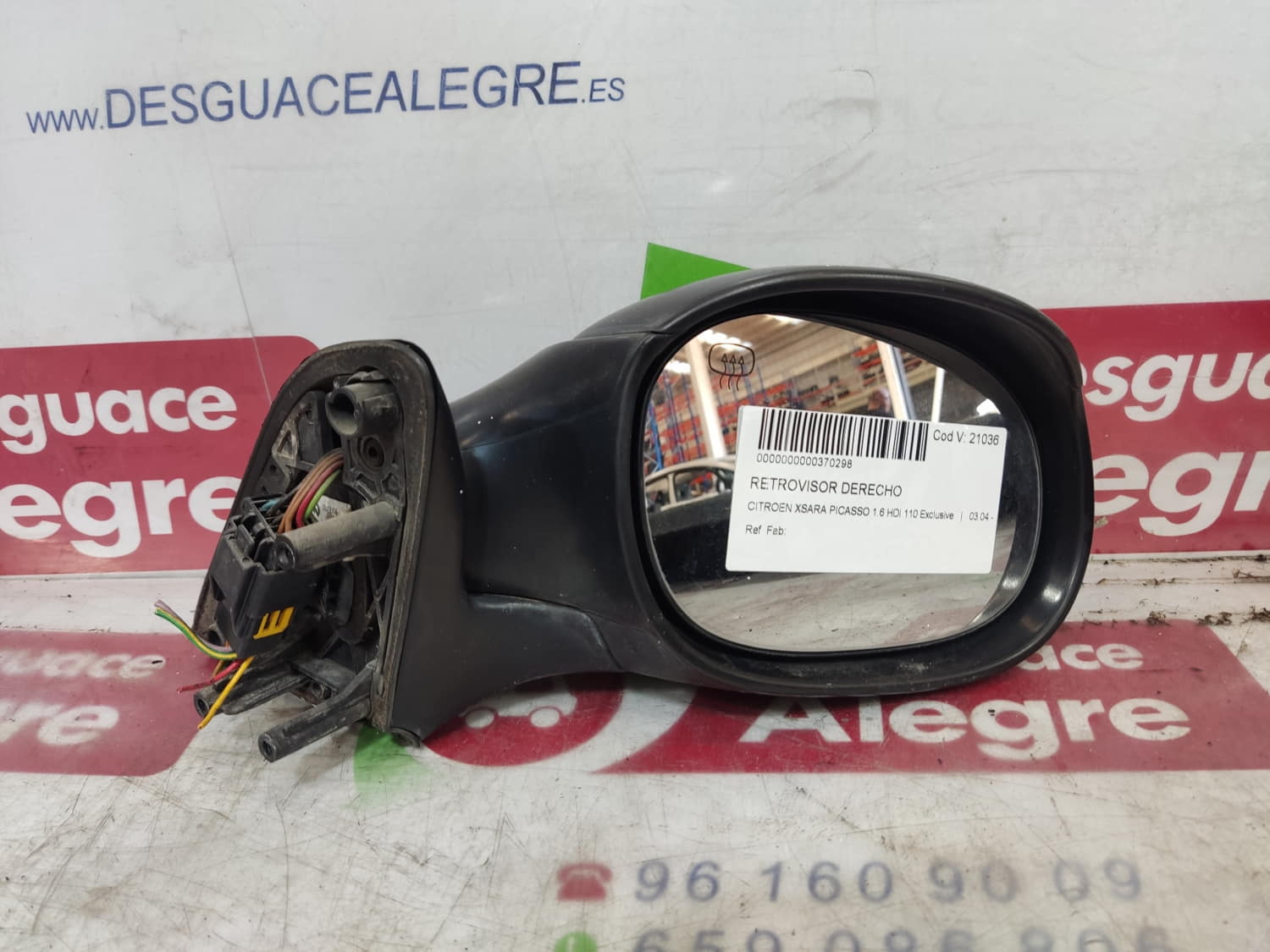 CITROËN Xsara Picasso 1 generation (1999-2010) Right Side Wing Mirror 96570955XT 24804251