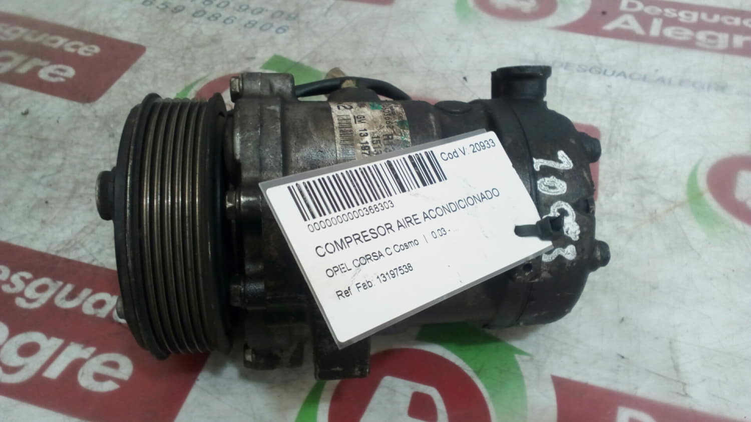 OPEL Corsa C (2000-2006) Air Condition Pump 13197538 24803987