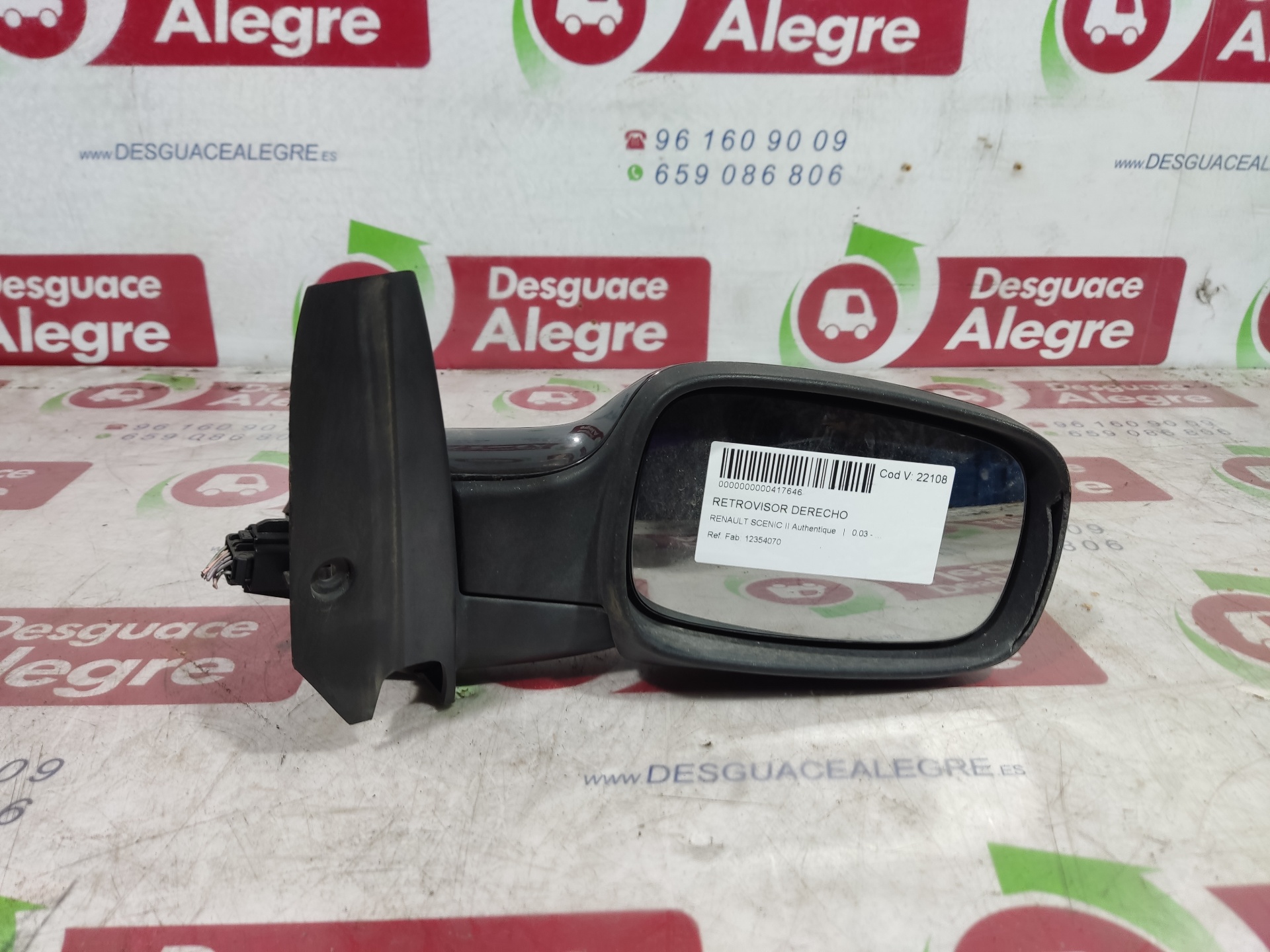 RENAULT Scenic 2 generation (2003-2010) Right Side Wing Mirror 12354070 24858717