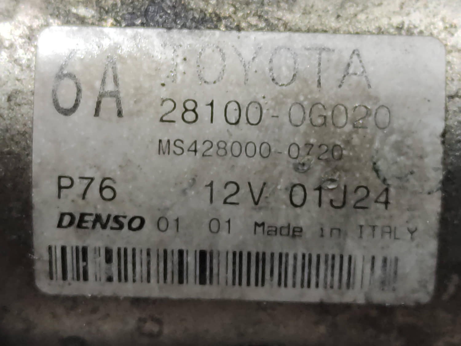 TOYOTA Corolla Verso 1 generation (2001-2009) Starter Motor 281000G020 24797782