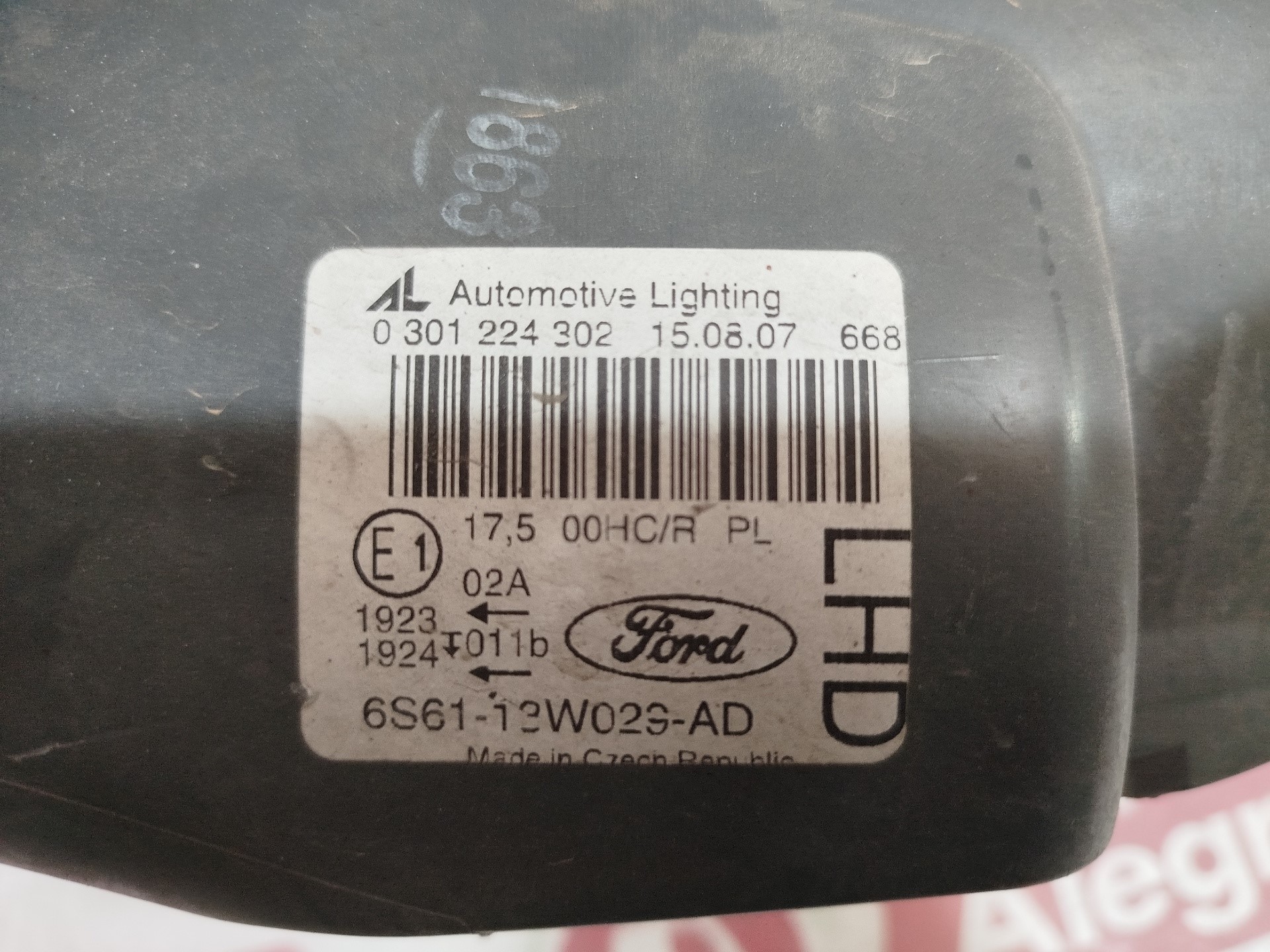 FORD Fiesta 5 generation (2001-2010) Front Right Headlight 6S6113W029AD 24773905