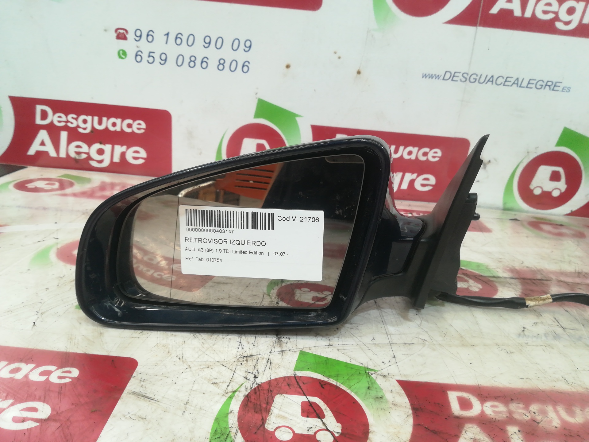 AUDI A3 8P (2003-2013) Left Side Wing Mirror 010754 24810096