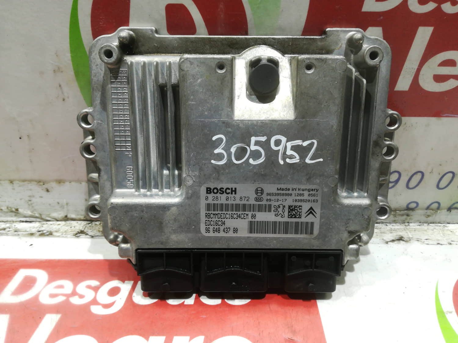 CITROËN C5 2 generation (2008-2017) Μονάδα ελέγχου κινητήρα ECU 9664843780 24797638