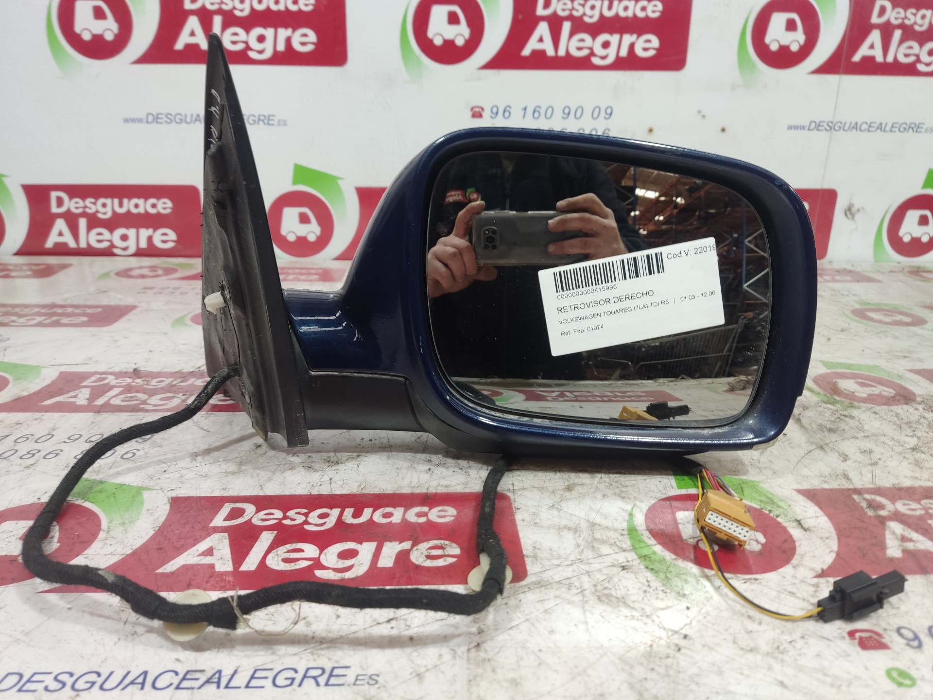 VOLKSWAGEN Touareg 1 generation (2002-2010) Right Side Wing Mirror 01074 24857531