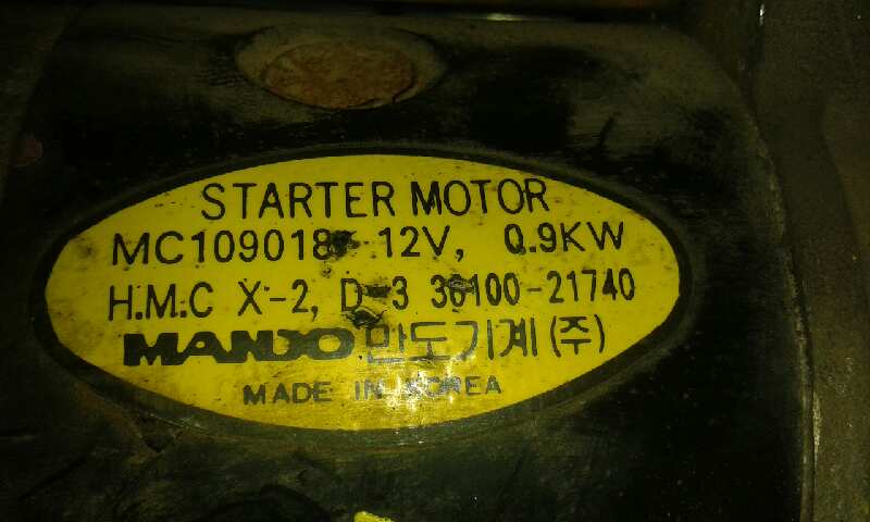 HYUNDAI Starter Motor 3610021740 24789447