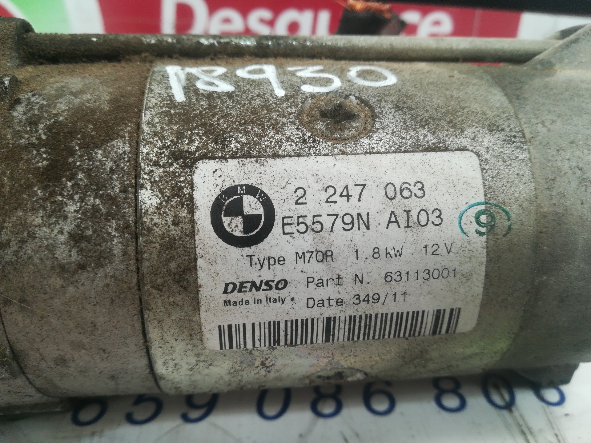 BMW 3 Series E46 (1997-2006) Starter Motor 2247063 24809108