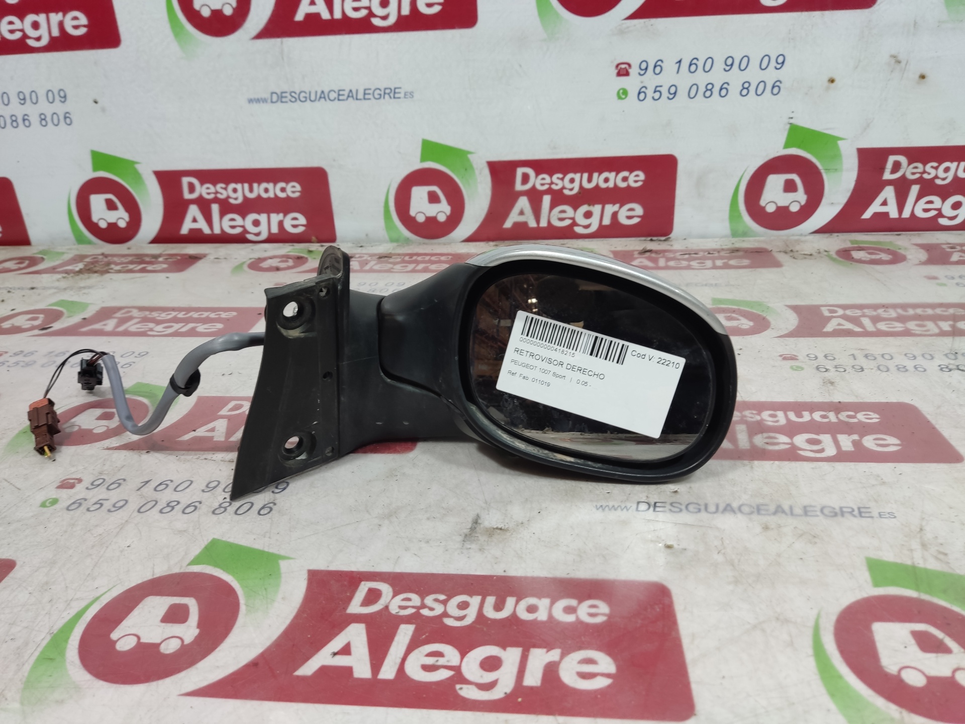 PEUGEOT 1007 1 generation (2005-2009) Right Side Wing Mirror 011019 24858862