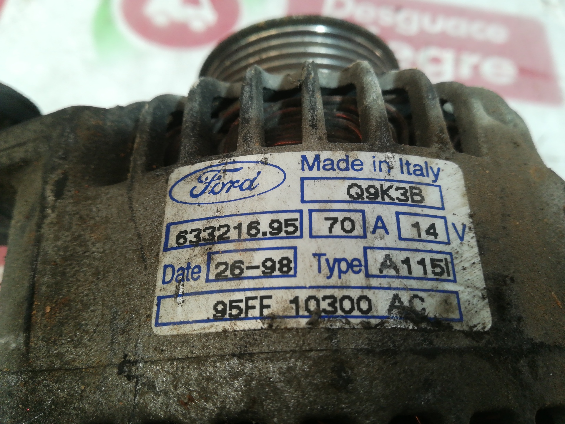 FORD Transit Alternator 95FF10300AC 24812247