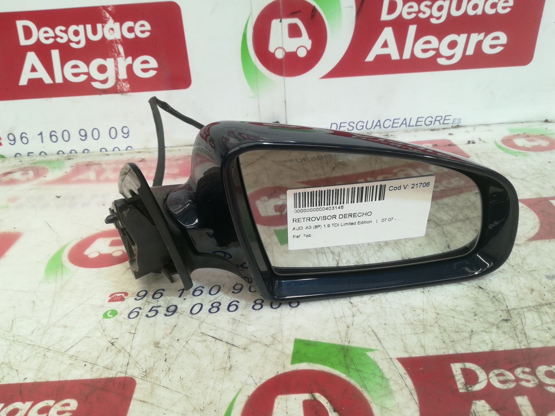 AUDI A3 8P (2003-2013) Right Side Wing Mirror 010754 24810063