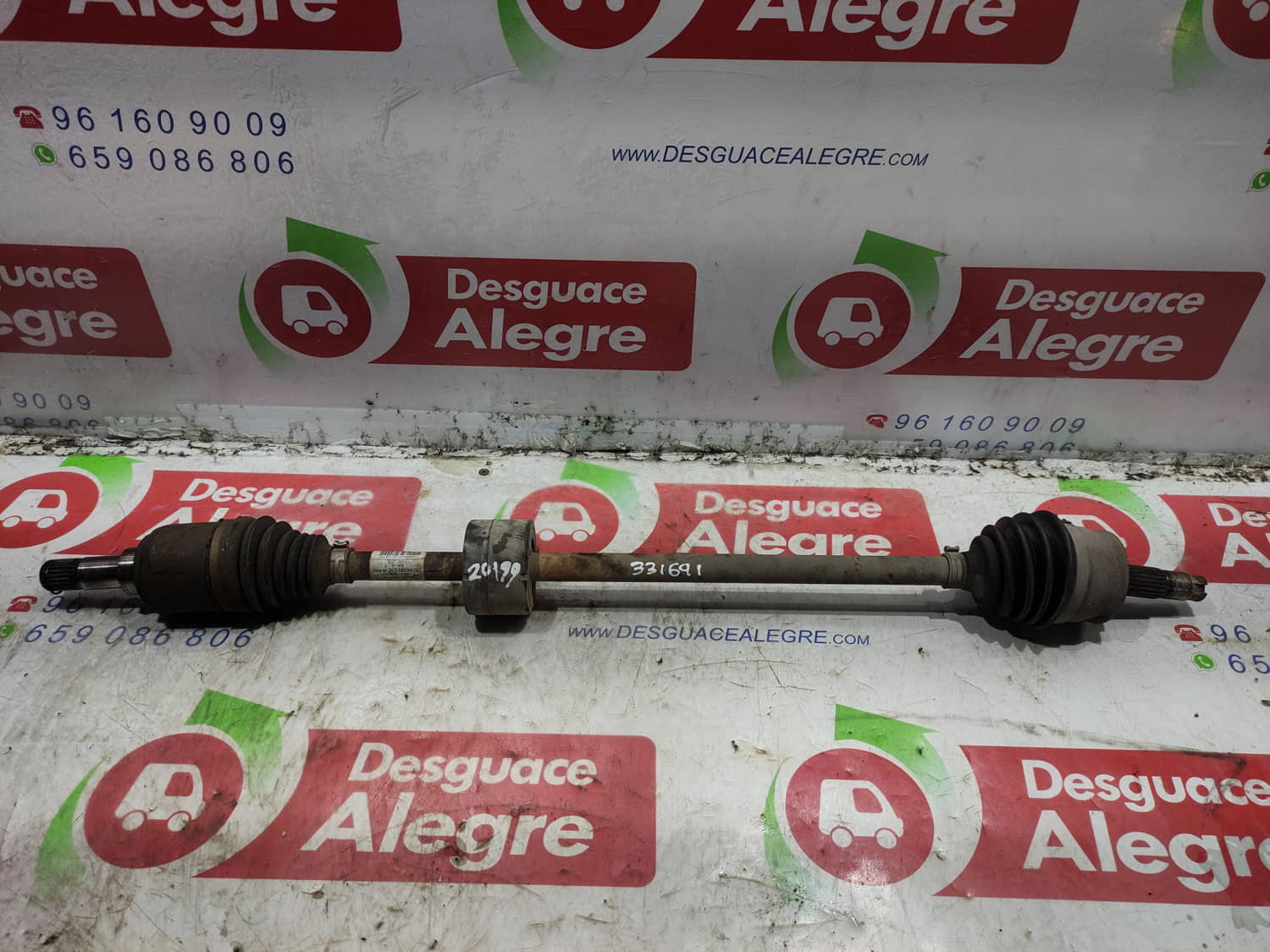 FIAT 500 2 generation (2008-2024) Front Right Driveshaft 00519554760 24799955