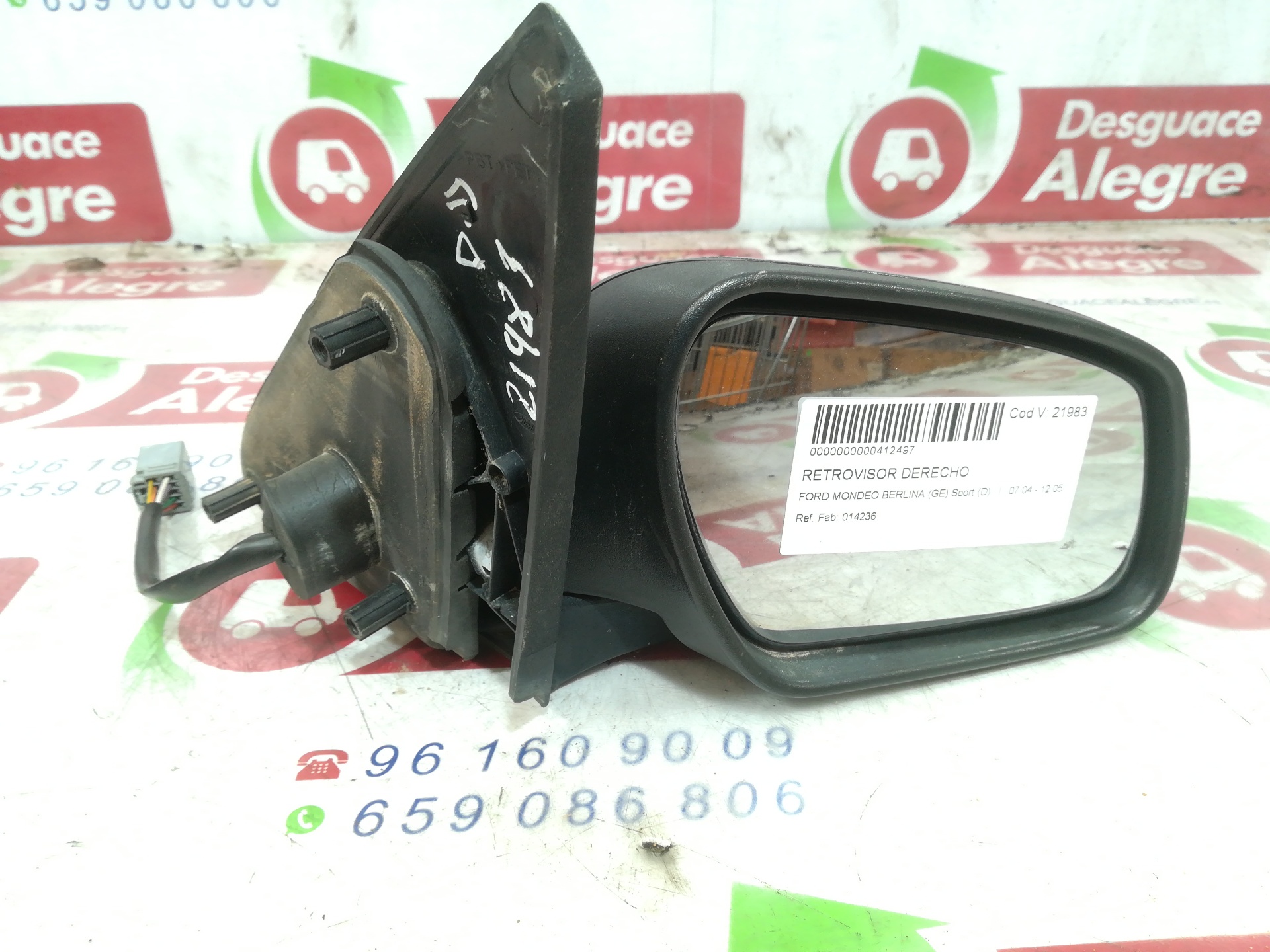 FORD Mondeo 3 generation (2000-2007) Right Side Wing Mirror 014236 24812172