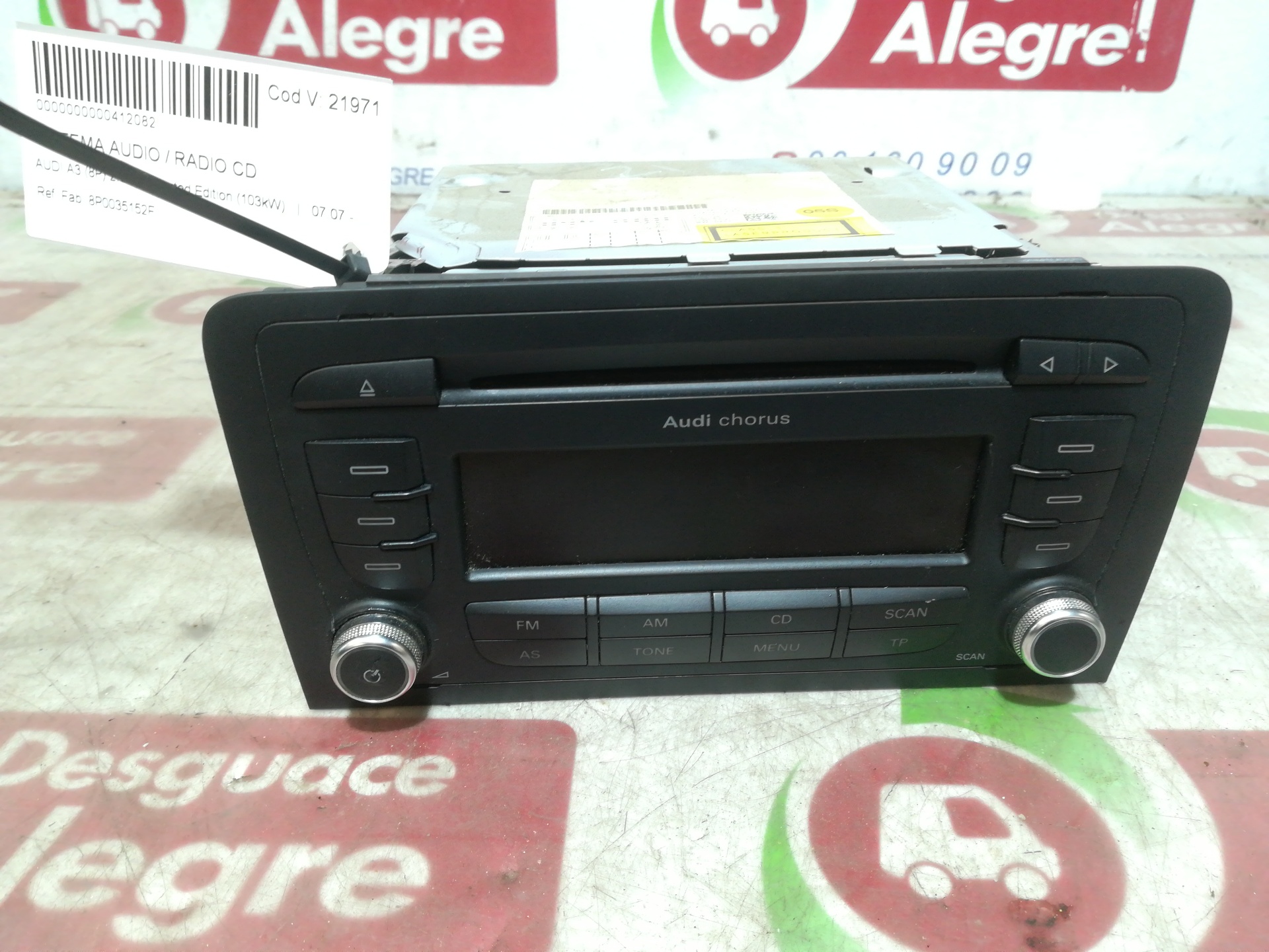AUDI A3 8P (2003-2013) Music Player Without GPS 8P0035152F 24812047