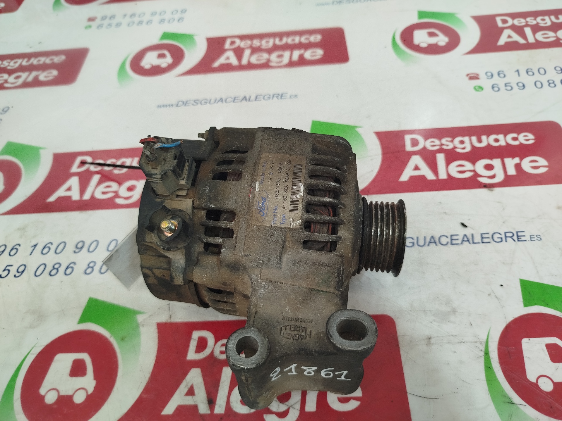 PEUGEOT Boxer 2 generation (1993-2006) Alternator 63321679 25712674