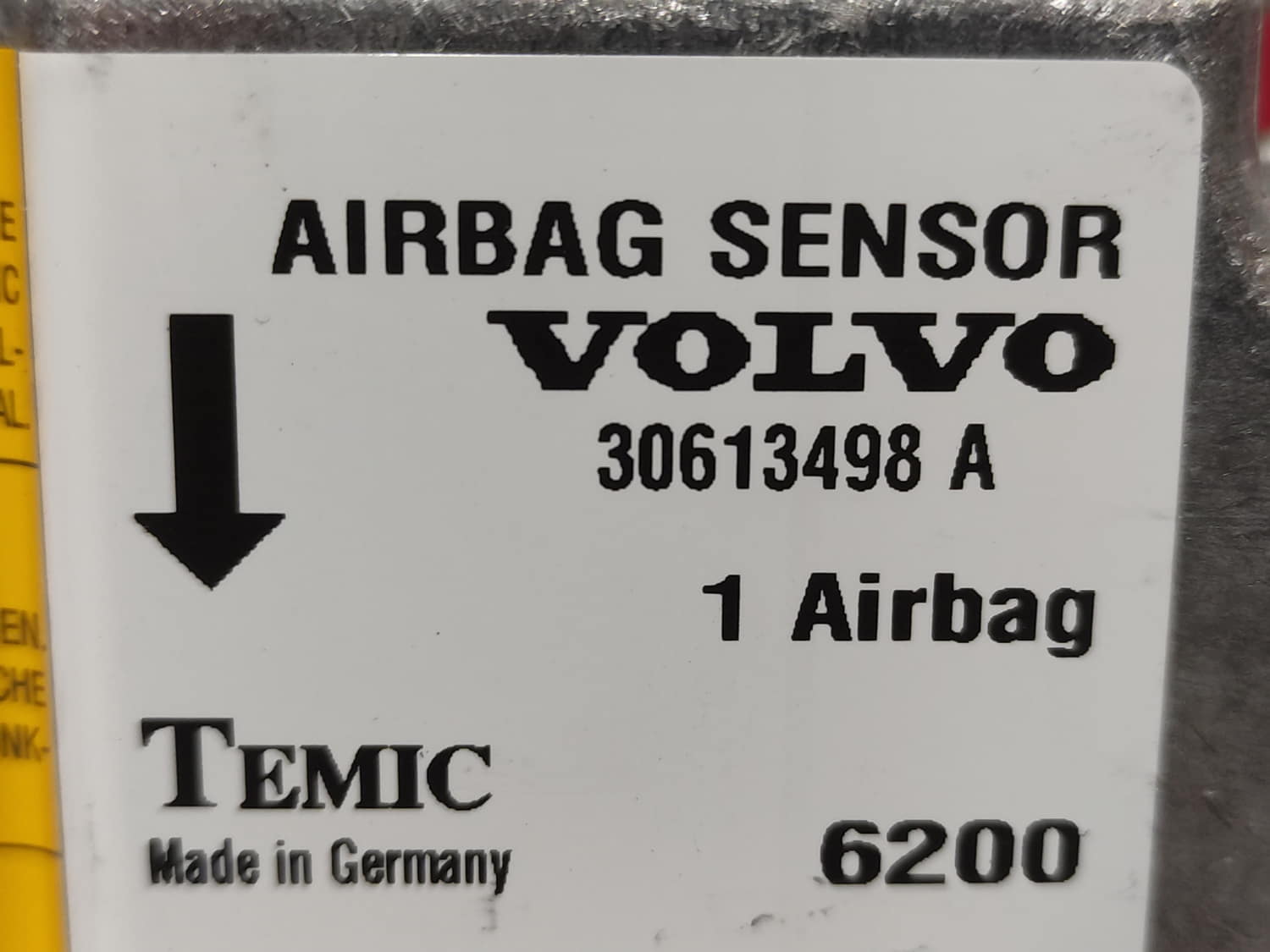 VOLVO V40 1 generation (1996-2004) Oro pagalvių (SRS) valdymo blokas (kompiuteris) 30613498A 24802542