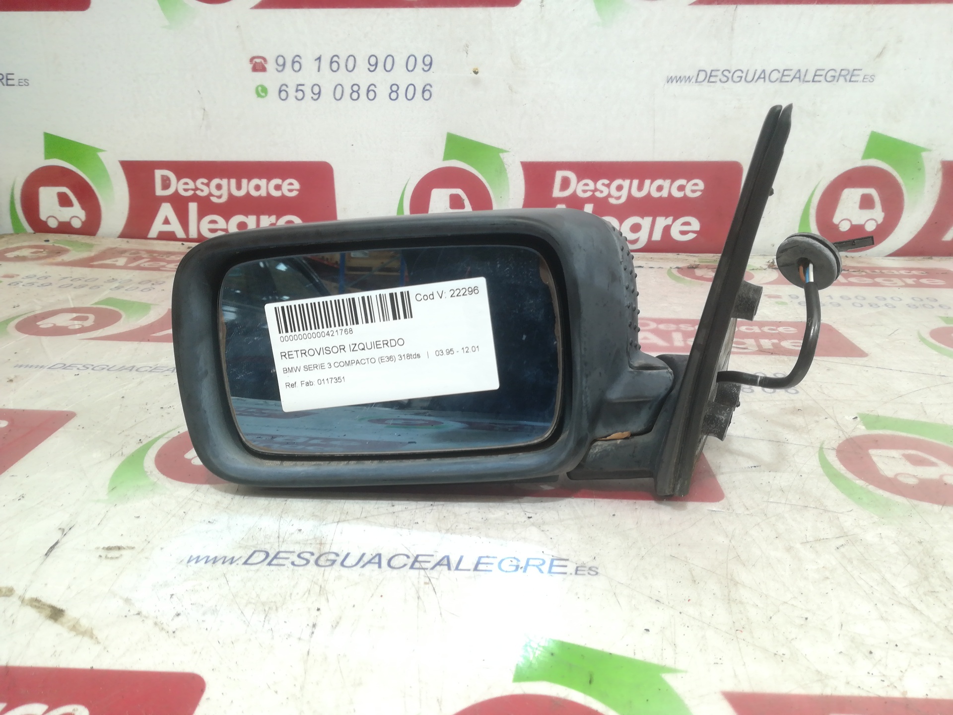 BMW 3 Series E36 (1990-2000) Left Side Wing Mirror 0117351 24859524