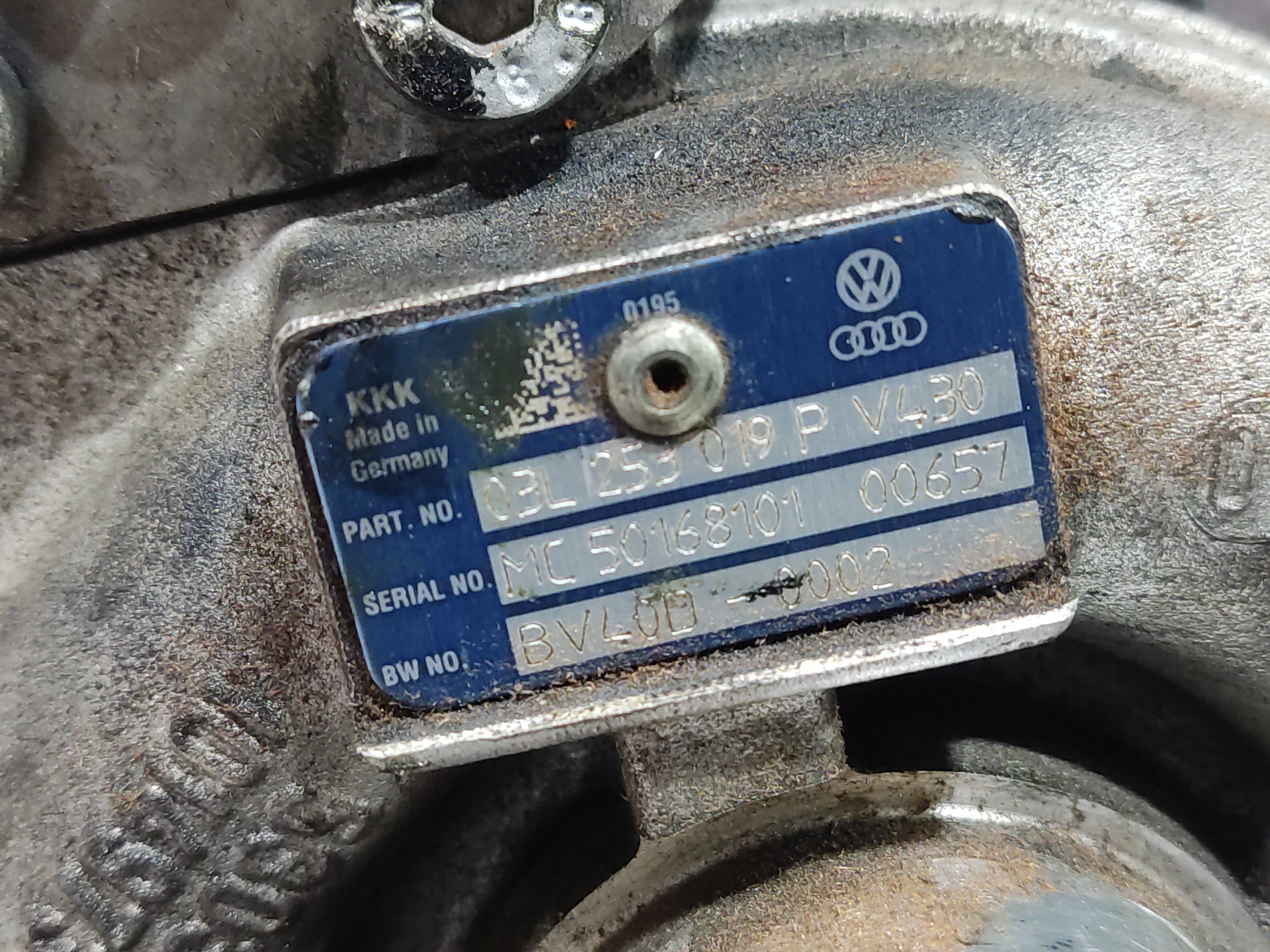 AUDI A3 8P (2003-2013) Турбокомпресор 03L253019P 24857834