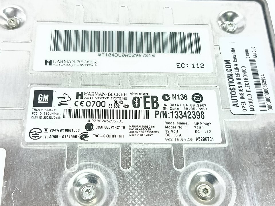 Módulo electronico 13342398 de Opel Insignia 2008-2011