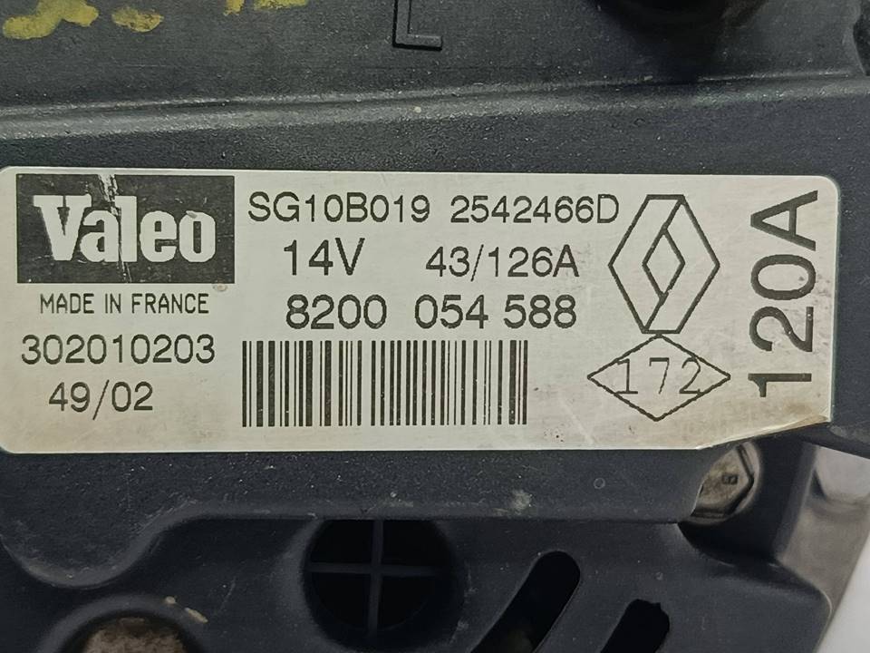 Alternator 8200054588 de Renault Megane scénic (ja0/1_) 2001-2003 - pieza usada