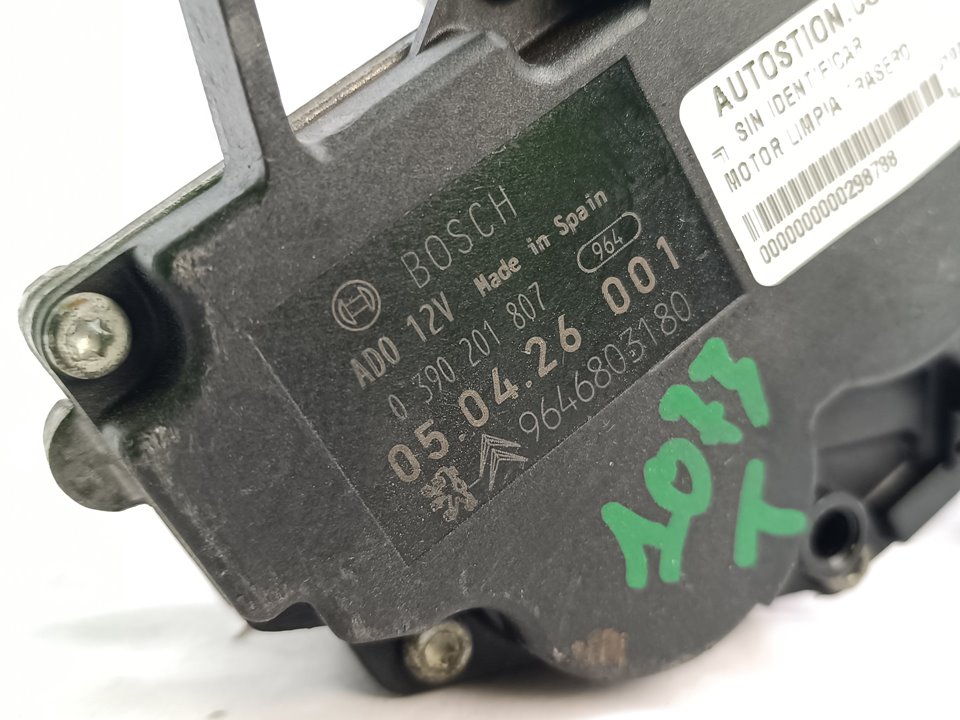 Motor limpia trasero 9HX 9646803180 de Citroen C4 coupé (la_) 2004-2011