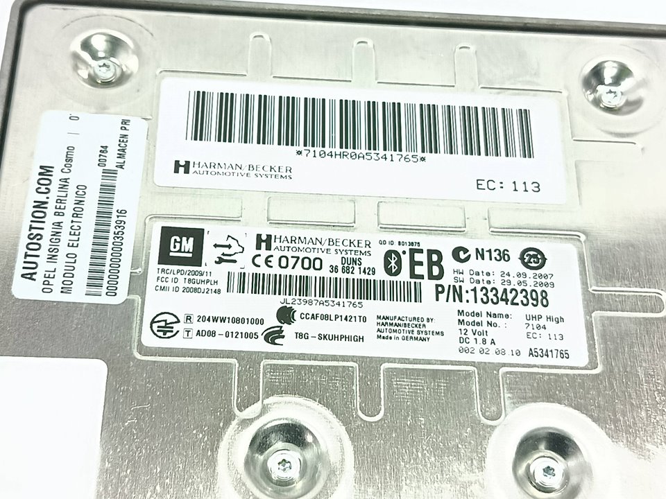 Módulo electronico A20DTH 13342398 de Opel Insignia 2008-2011 - pieza usada