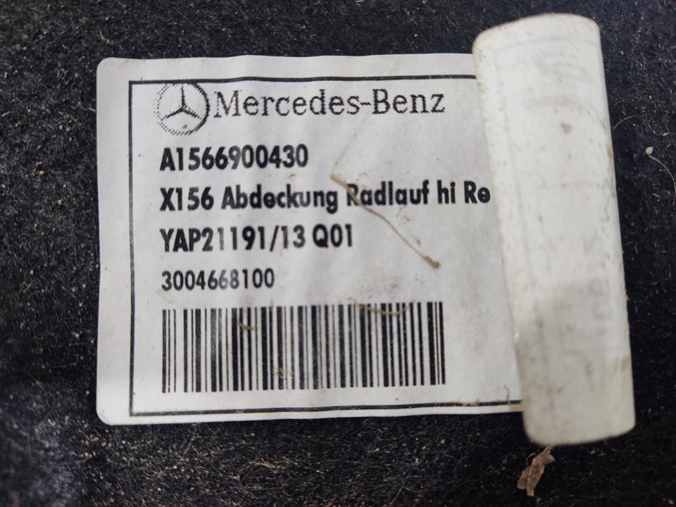 MERCEDES-BENZ GLA-Class X156 (2013-2020) Rear Right Arch Liner A1566900430 25924266