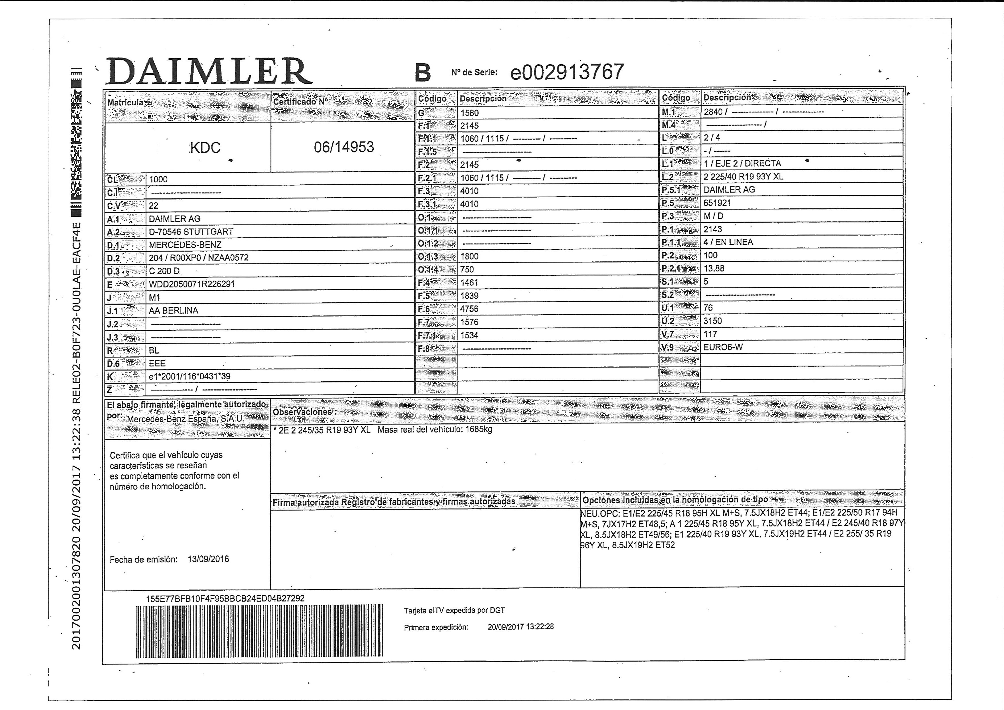 MERCEDES-BENZ C-Class W205/S205/C205 (2014-2023) Охлаждающий радиатор 0995002203 25920113