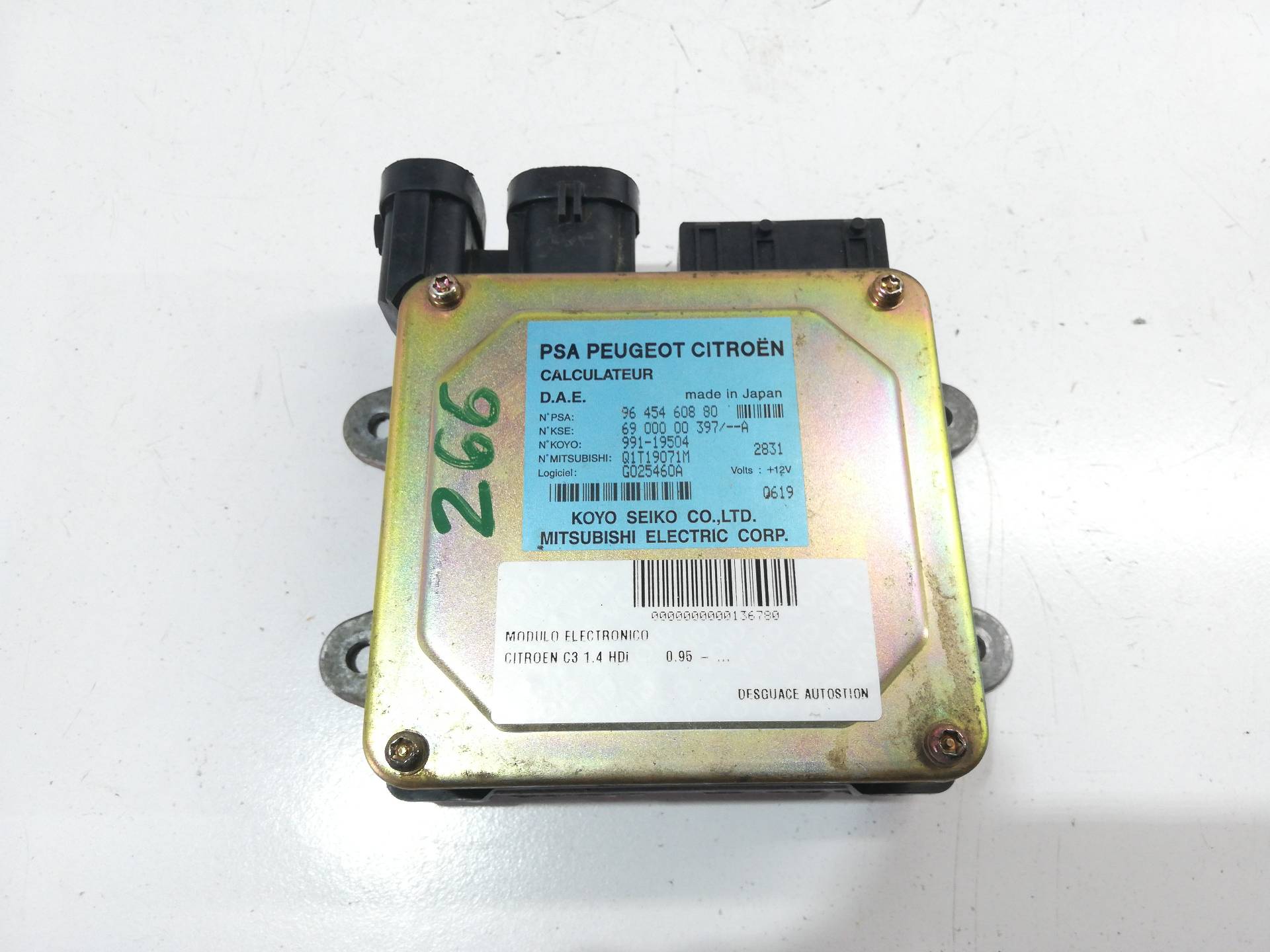 TOYOTA C3 1 generation (2002-2010) Other Control Units Q1T19071M 19981815