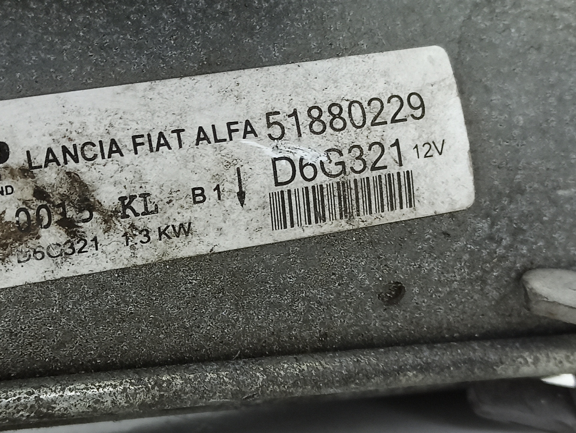 FIAT Starter Motor 51880229 24975981