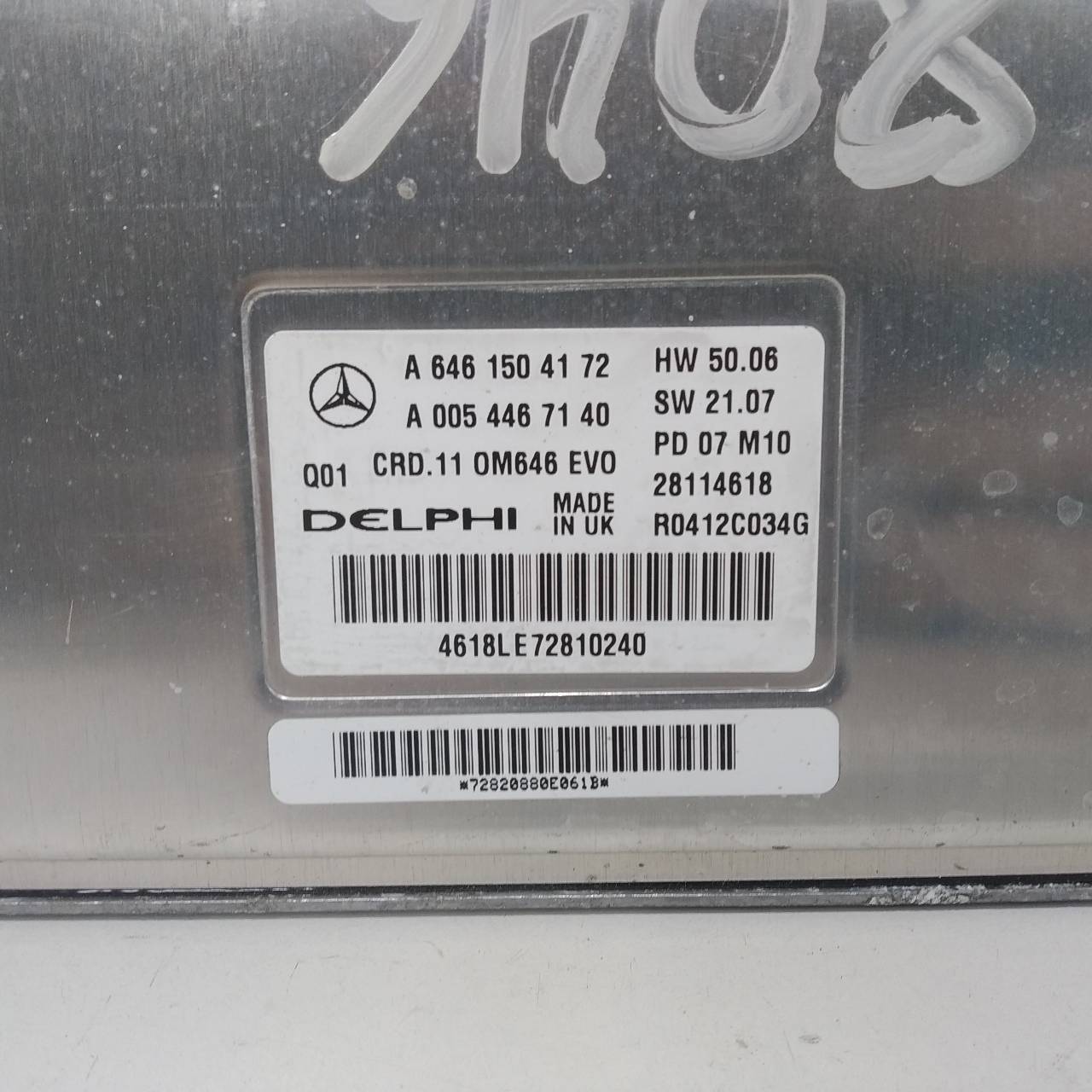 MERCEDES-BENZ C-Class W204/S204/C204 (2004-2015) Μονάδα ελέγχου κινητήρα ECU A6461504172 25222019